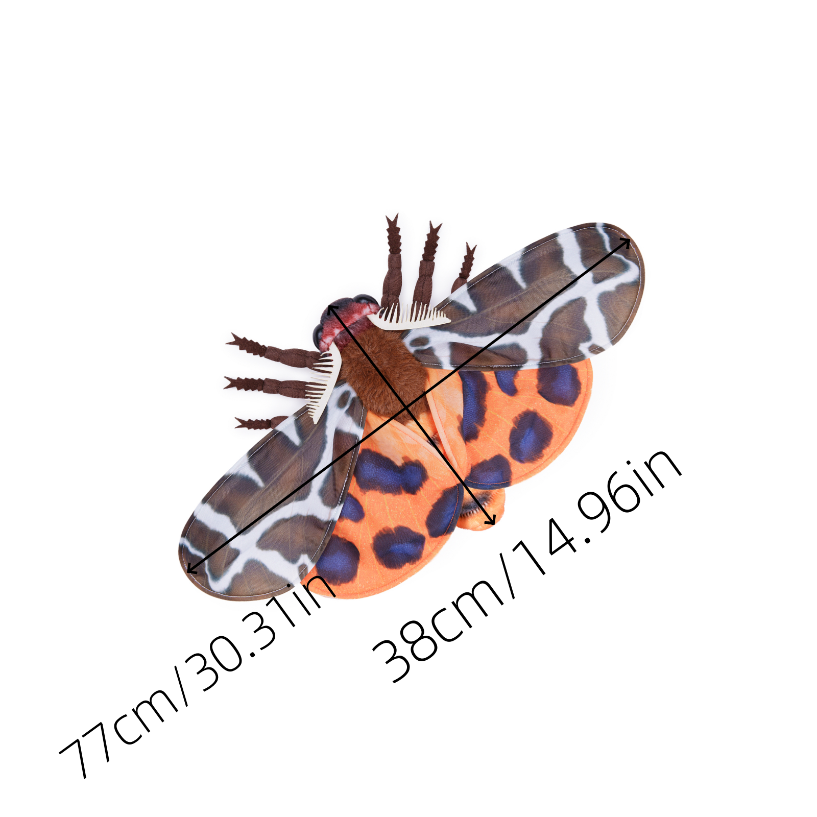 Riesiges Gartentigermotte-Plüschtier, lebensechte Gartentigermotte-Plüschtiere