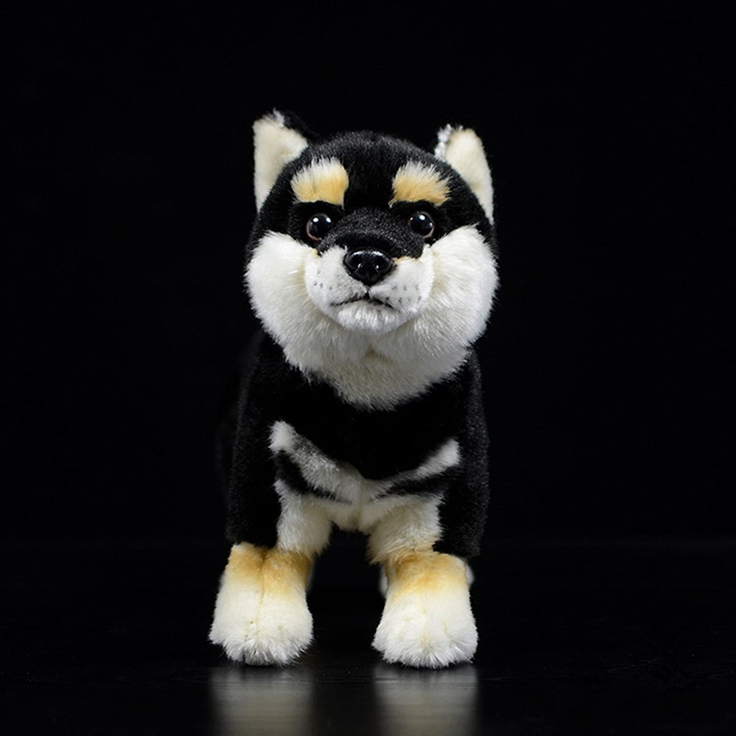 Simulation Shiba Inu Hund Plüschtier, realistisch stehend Shiba Inu Haustier Hund Stofftier süßes Hundewelpenspielzeug