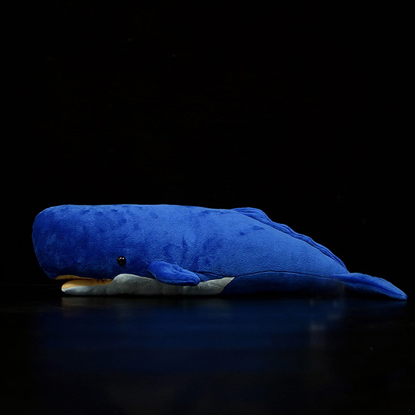 Realistic Sperm Whale Plush Toy, Blue Long Lifelike Sperm Whale Stuffed Toys