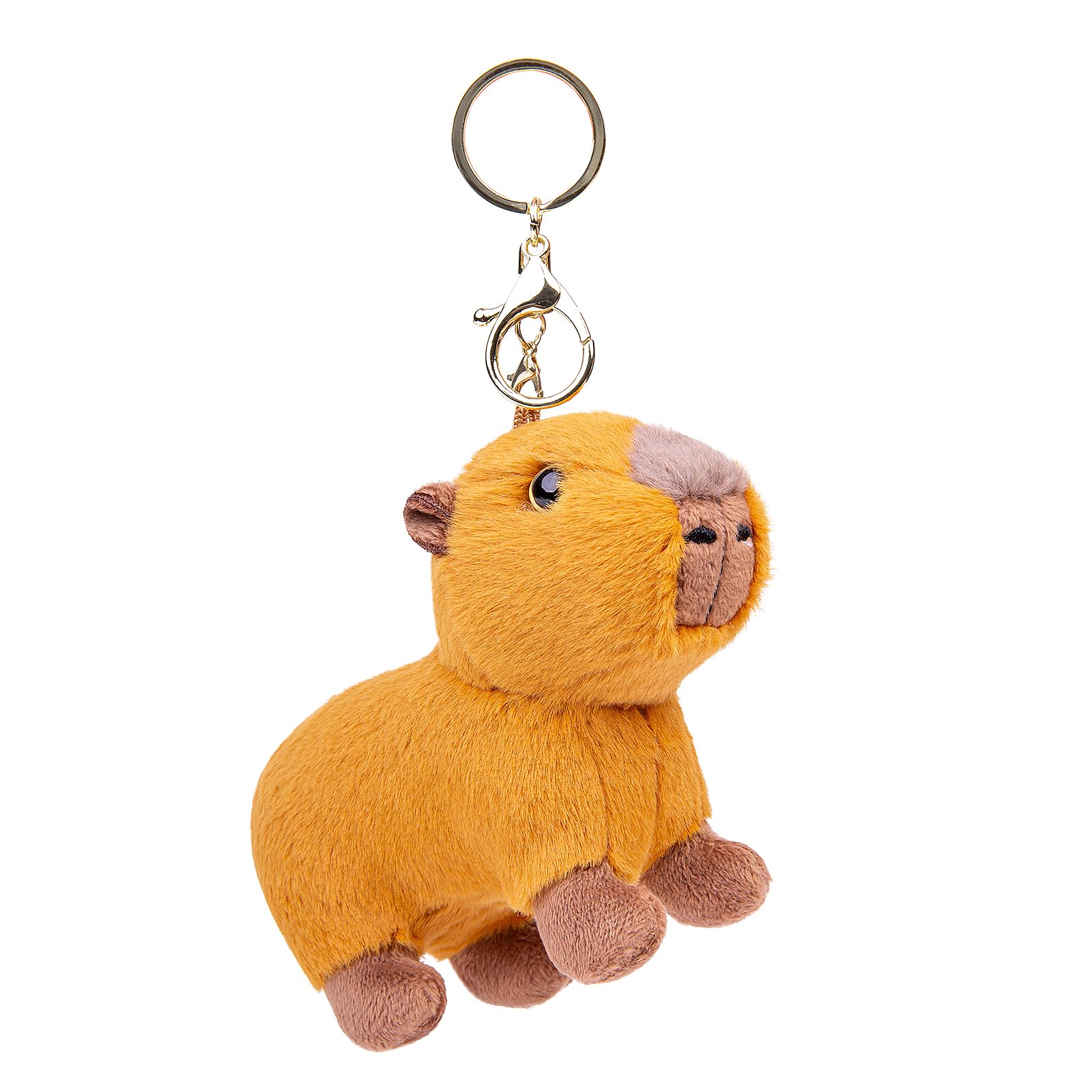 Capybara Plush Keychain Toy, Realistic Capybara Stuffed Animals Keyring Pendant