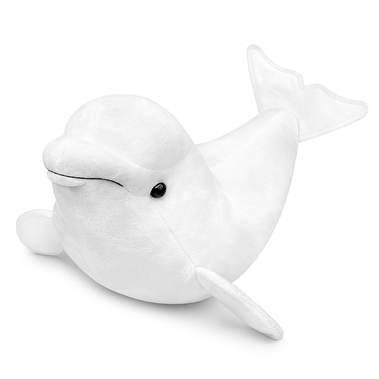 Simulation White Whale Plush Toy, Lifelike 20inch Whale Stuffed Toys