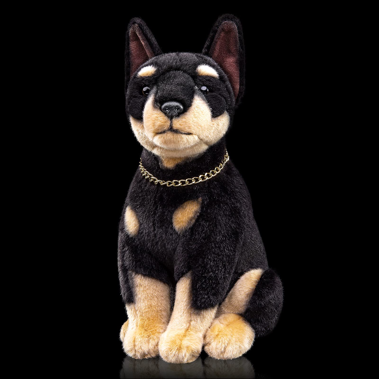 Simulation Doberman Stuffed Animal Puppy Dog Plush Toy