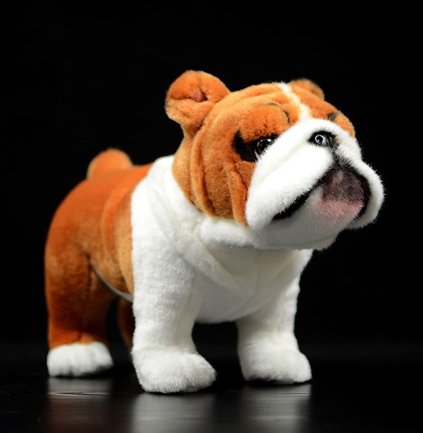 Bulldog Plush Toy, Realistic Standing Bulldog Dog Stuffed Animal, Cute Dog Puppy Plushie Toy