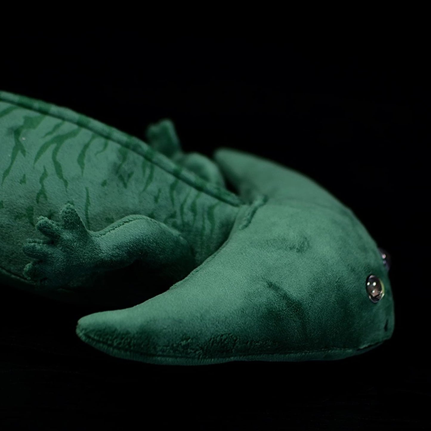 Diplocaulus Axolotl Plush toy, Green Striped Axolotl Stuffed Animal