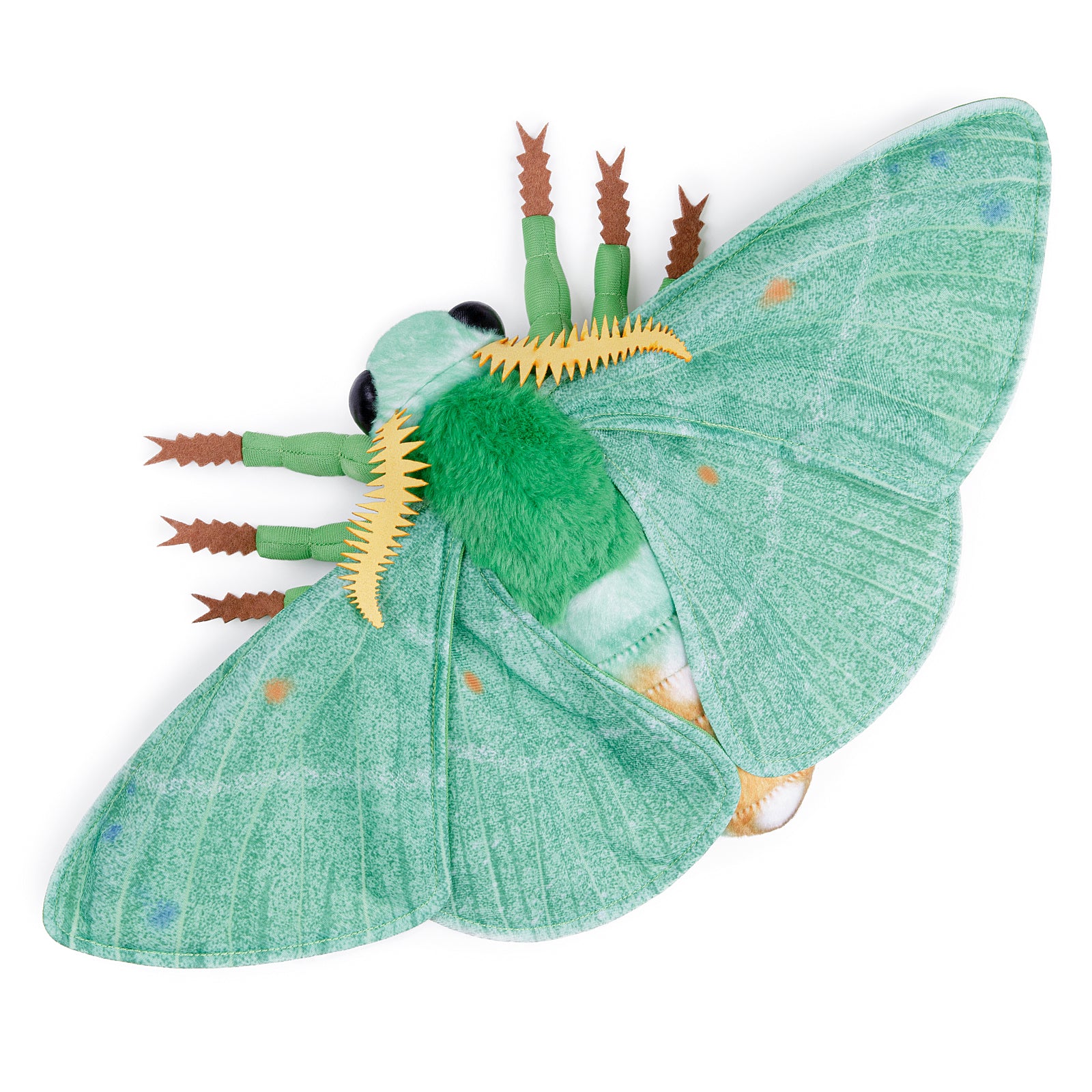 Simulation Emerald Moth Plush Toy, Realistic Emerald Moth Stuffed Animal Children's Toys