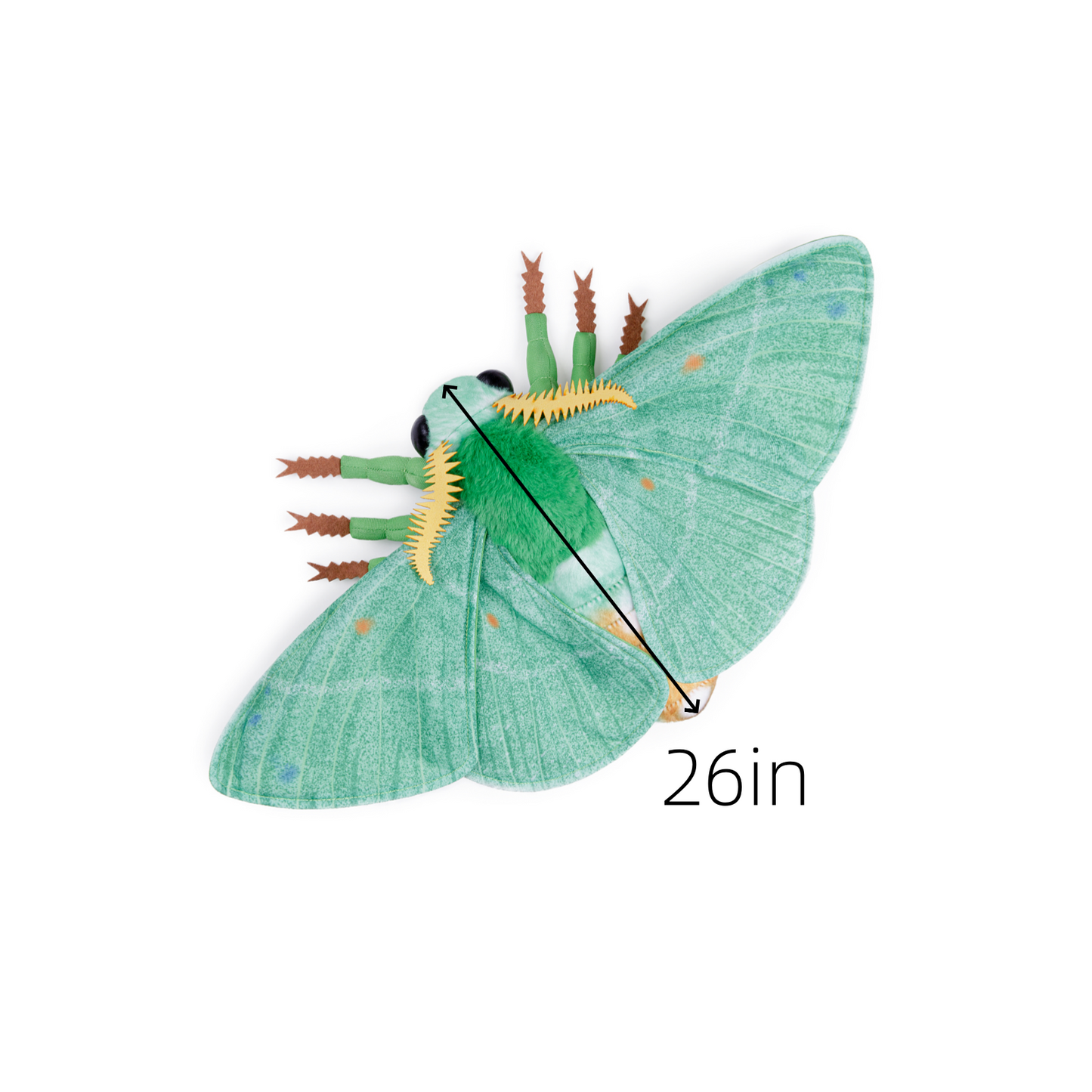 Simulation Emerald Moth Plush Toy, Realistic Emerald Moth Stuffed Animal Children's Toys