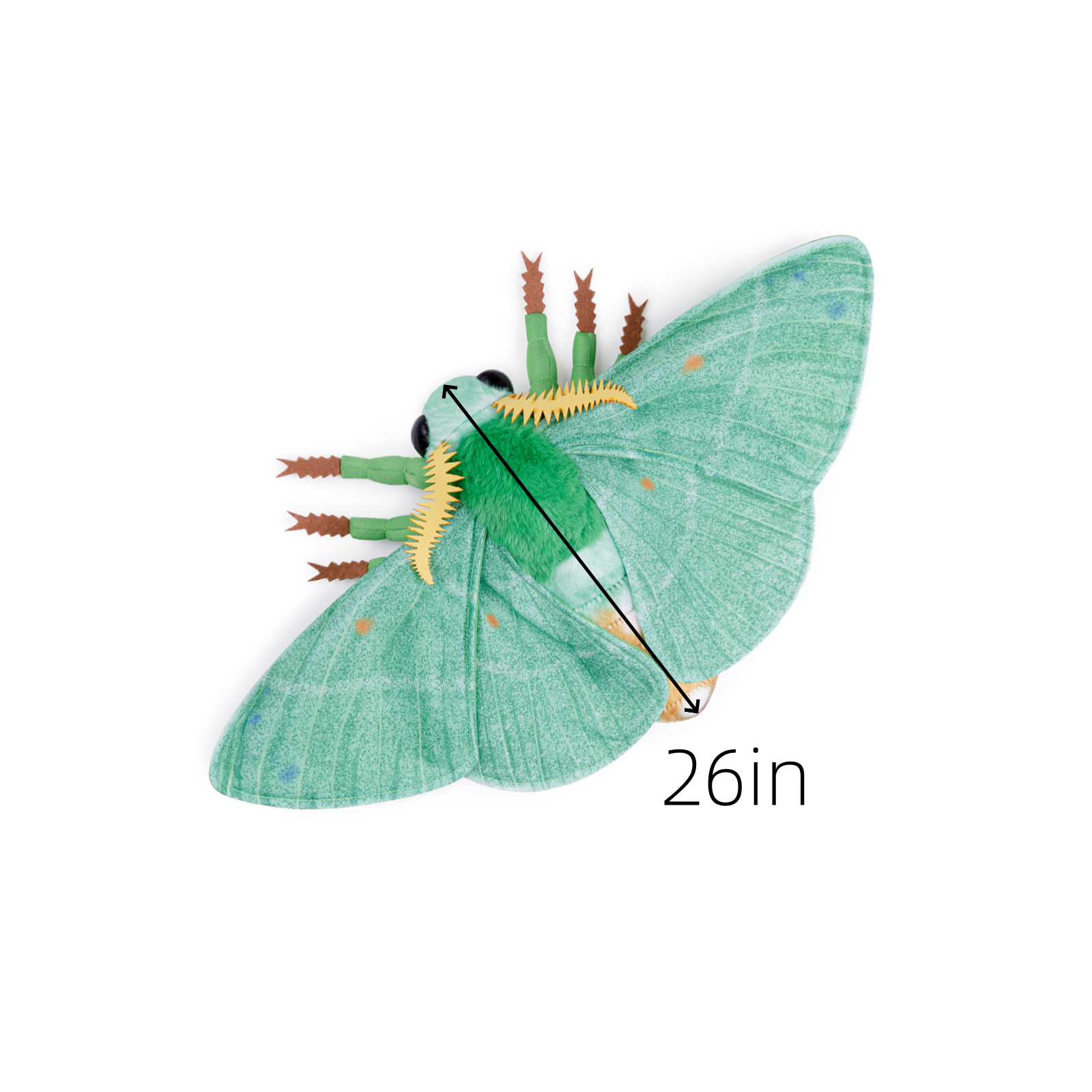 Simulation Emerald Moth Plush Toy, Realistic Emerald Moth Stuffed Animal Children's Toys