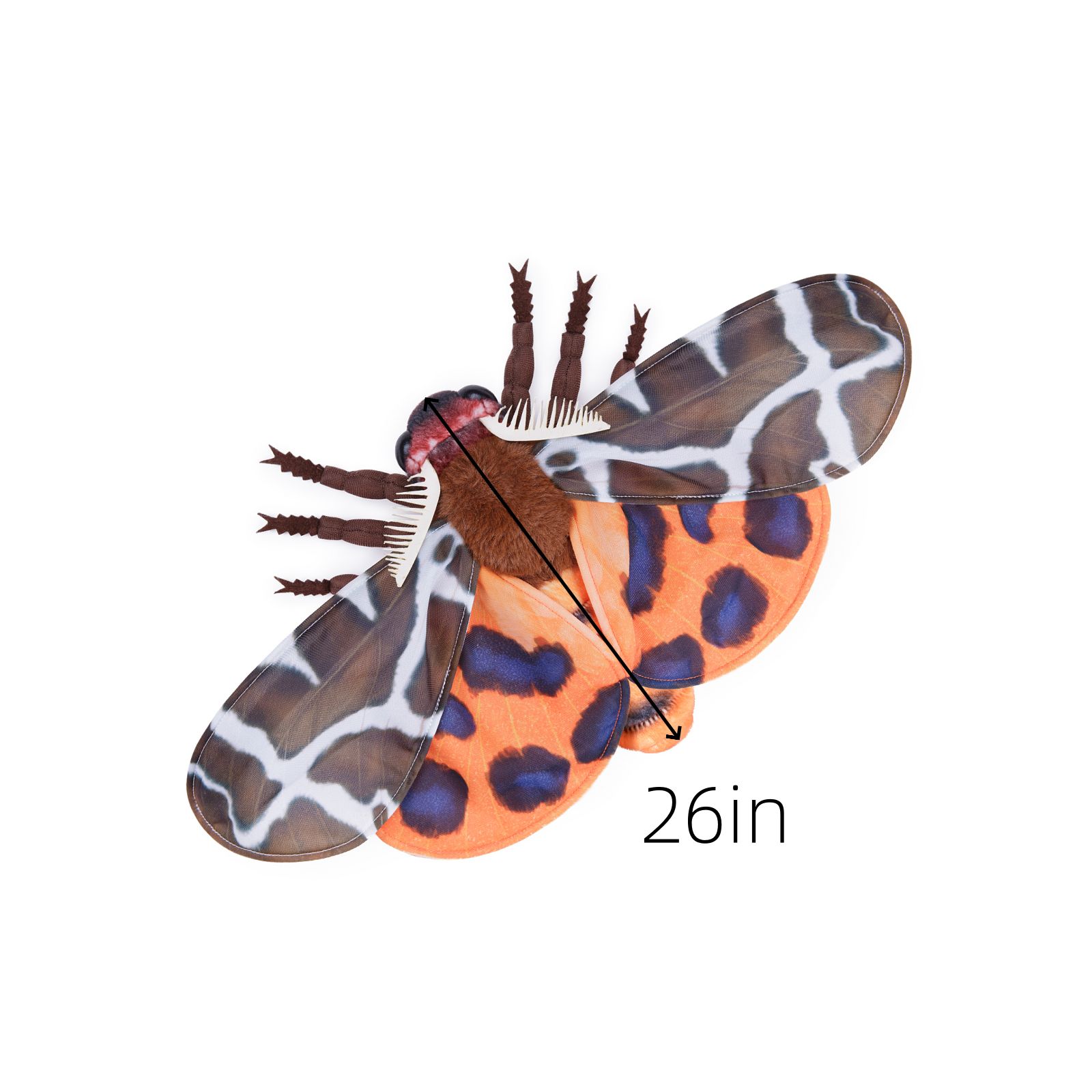 Riesiges Gartentigermotte-Plüschtier, lebensechte Gartentigermotte-Plüschtiere