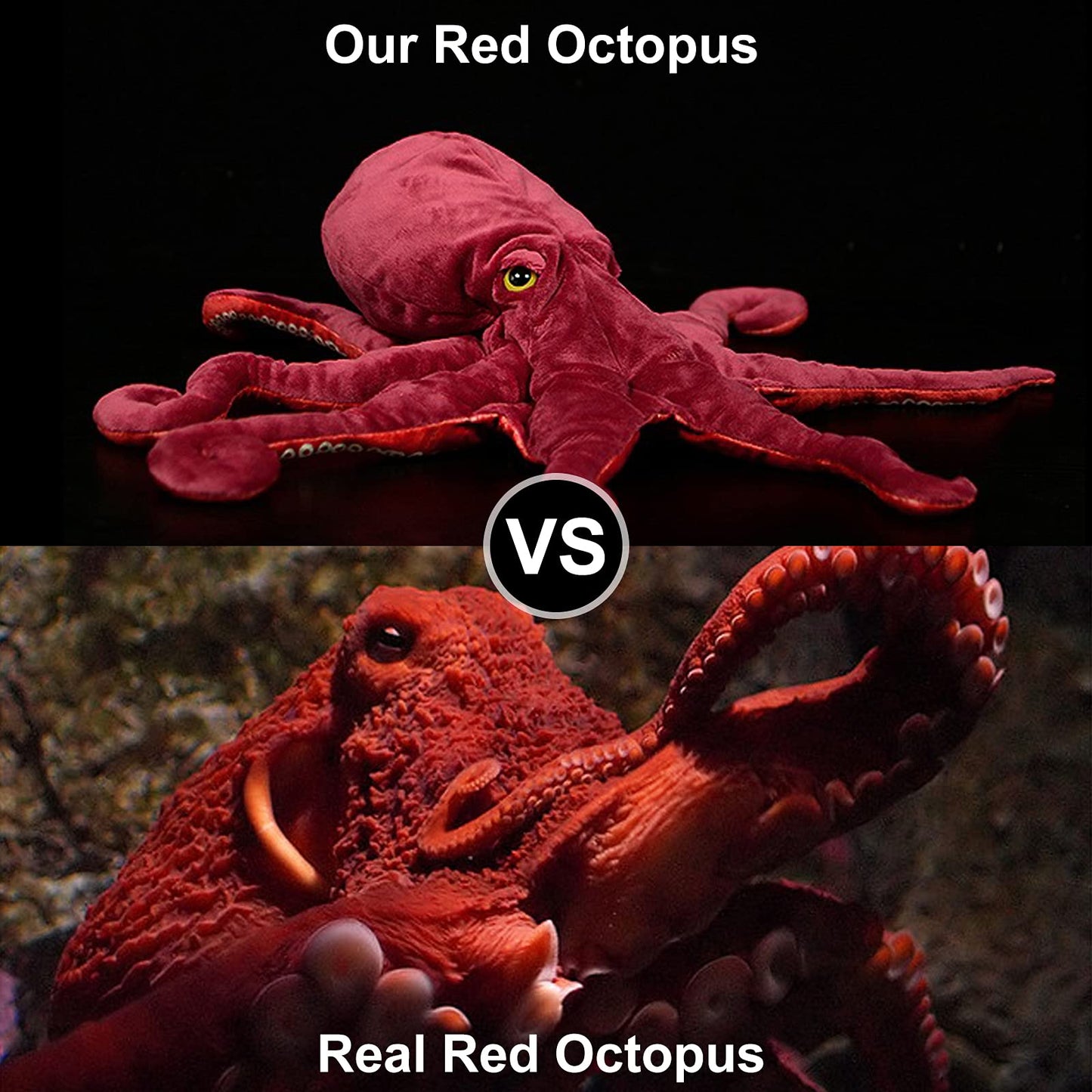 Simulation Oktopus Plüschtier, weiches echtes Oktopus Stofftier Spielzeug