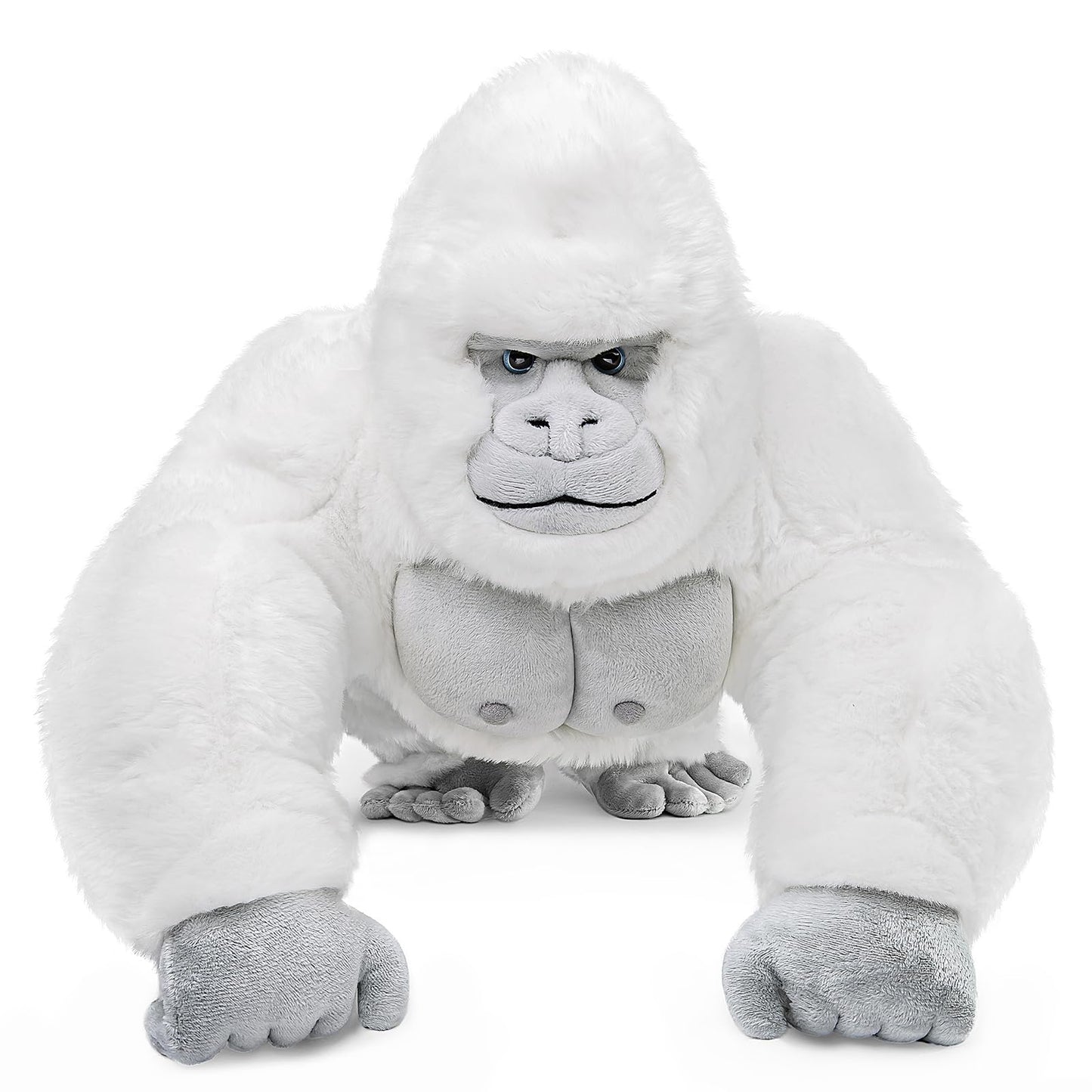 Albino Gorilla Plush Toy, Realistic Albino Gorilla Stuffed Animals, Unique Forest Plushie Toys
