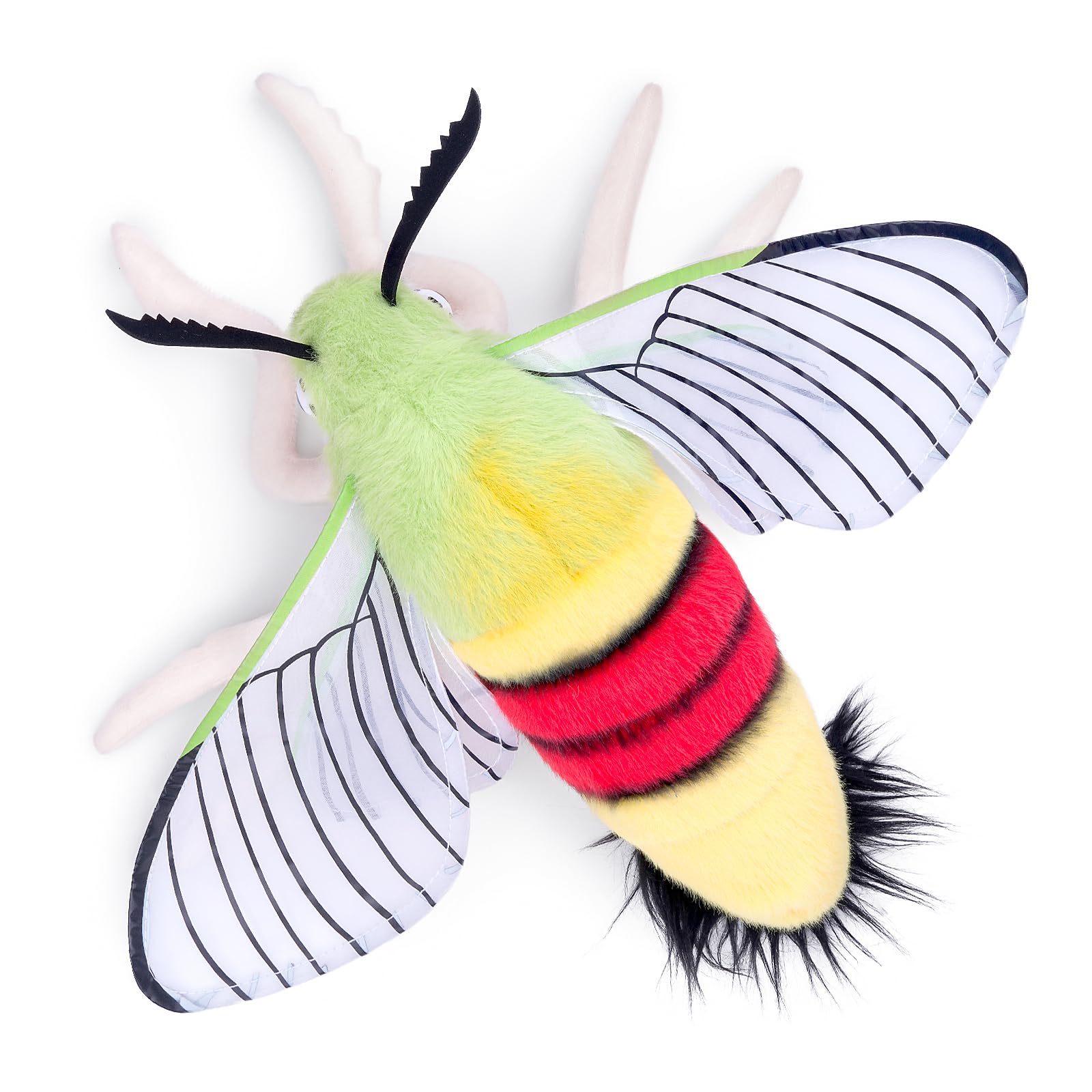 Pellucid Hawk Moth Plush Toy, Lifelike Pellucid Hawk Moth Plush Toy 11in, Soft and Cute Moth Toys, Realistic Design