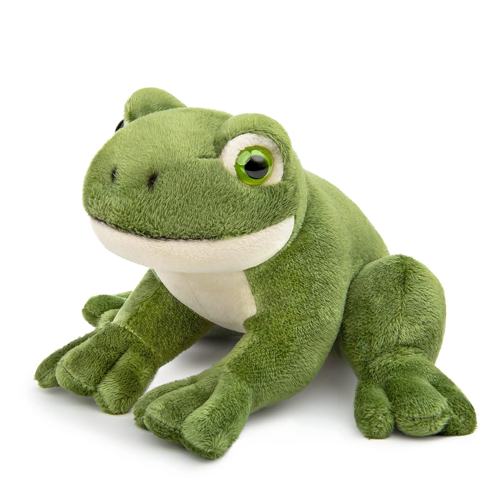 Simulation Frog Plush Toy, Lifelike Green Frog Stuffed Animals Reptilian Plushie Toys