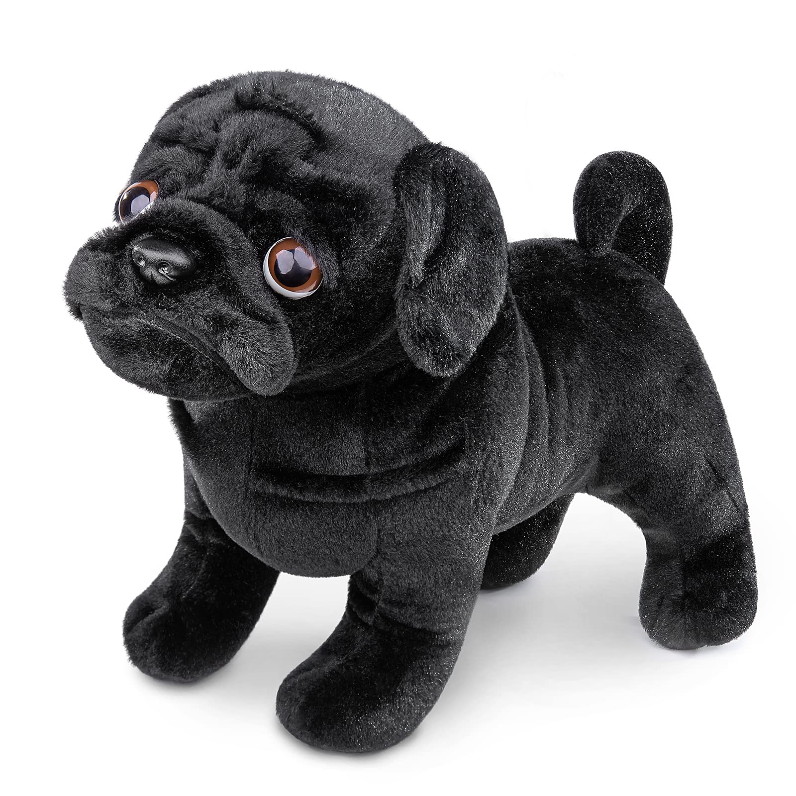 Pug Plush Toy, Realistic Standing Pug Dog Stuffed Animal