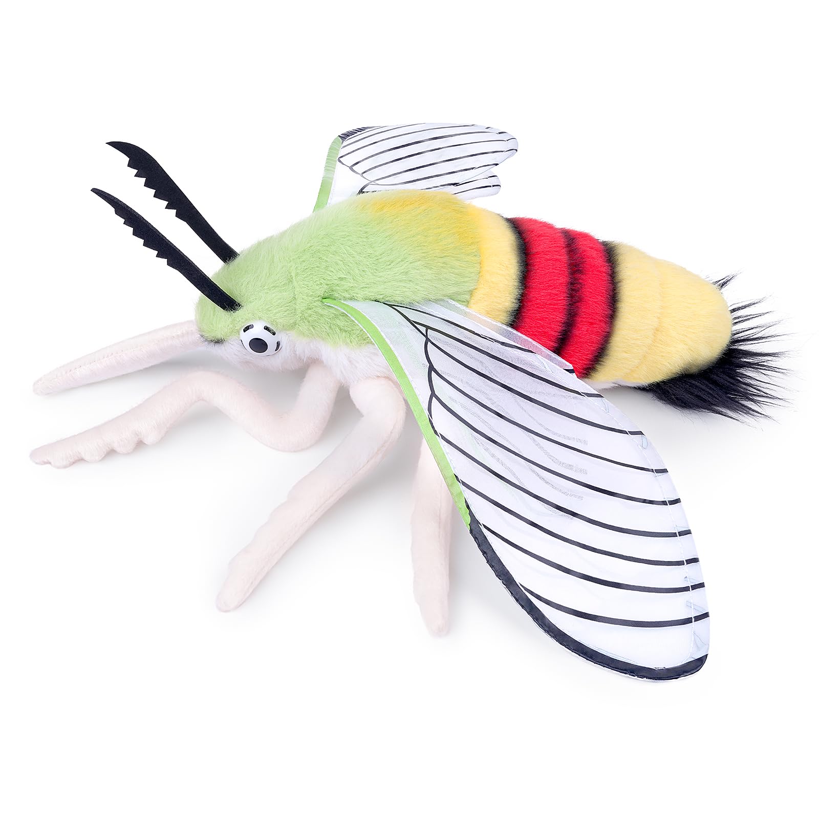 Pellucid Hawk Moth Plush Toy, Lifelike Pellucid Hawk Moth Plush Toy 11in, Soft and Cute Moth Toys, Realistic Design