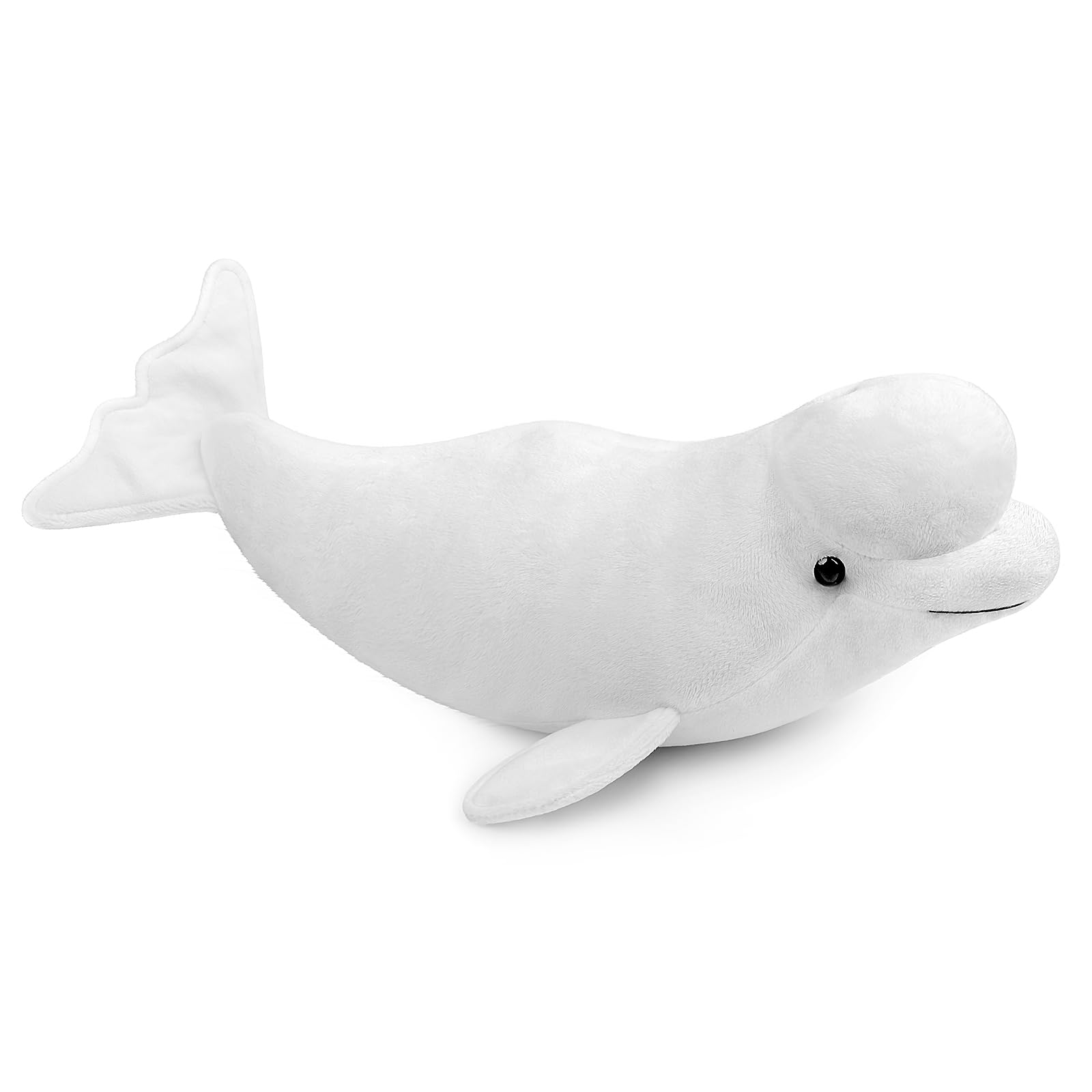 Simulation White Whale Plush Toy, Lifelike 20inch Whale Stuffed Toys