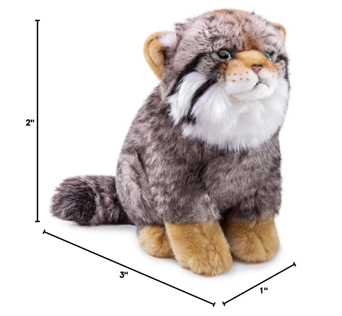 Pallas Cat Plush Toy, Simulation Soft Realistic Gray Pallas's Cat Stuffed Animals