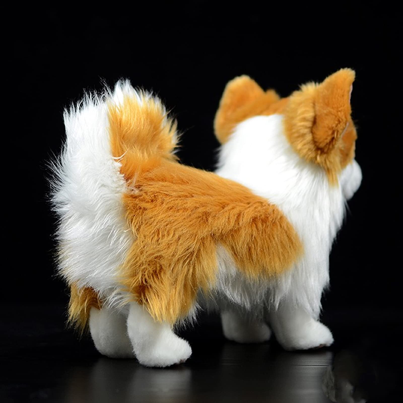 Simulation Pomeranian Plush Toy, Realistic Standing Pomeranian Pet Dog Stuffed Animal Cute Dog Puppy Model Toy