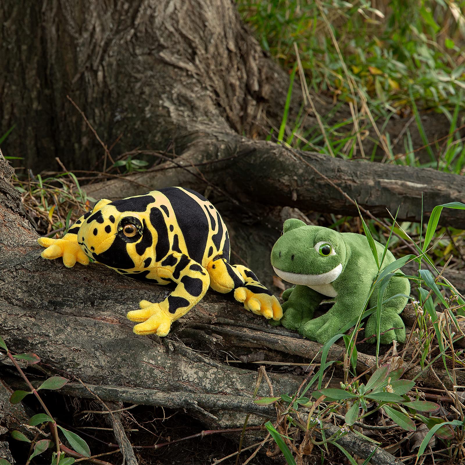 Simulation Yellow Frog Stuffed Plush Toy, Lifelike Wild Animals Poison Dart Poisondartfrog Plushie Toys