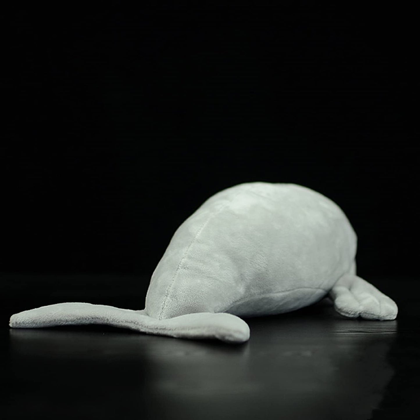 Simulation Manatee Plush Toy, Gray Long Lifelike Dugong Stuffed Toys