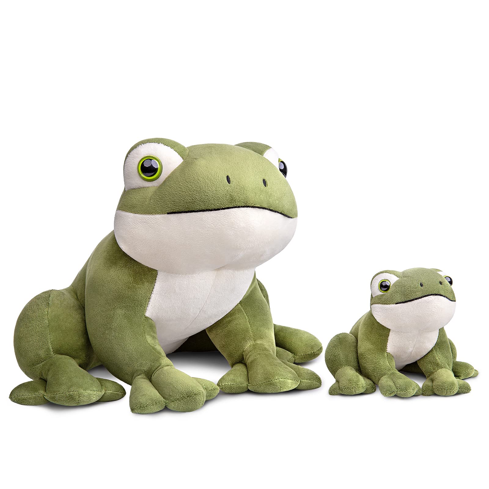 Simulation Frog Plush Toy, Lifelike Green Frog Stuffed Animals Reptilian Plushie Toys