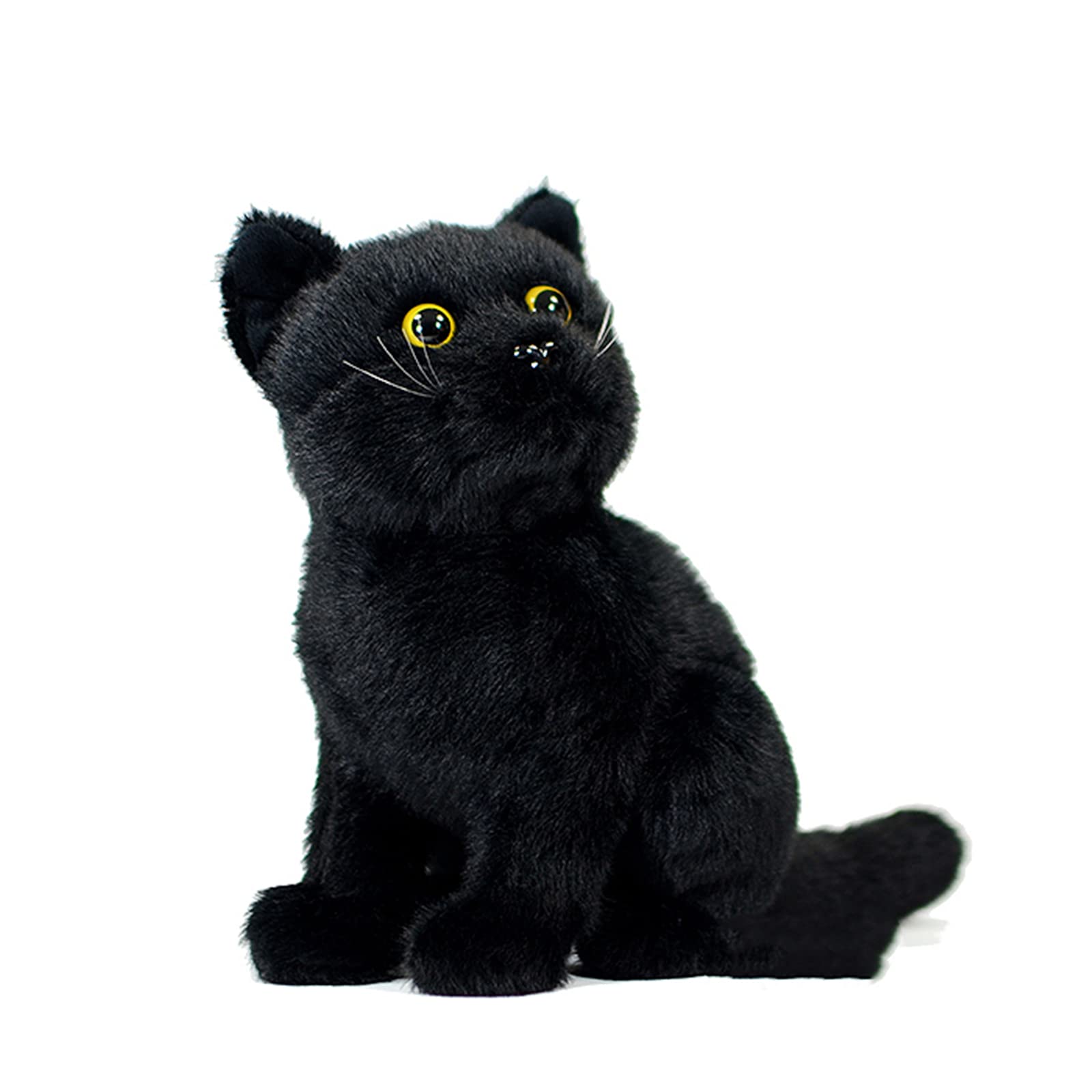 Black Cat Plush, Simulation Black Cat Stuffed Animal, Cute Plush Toy Pet Cat