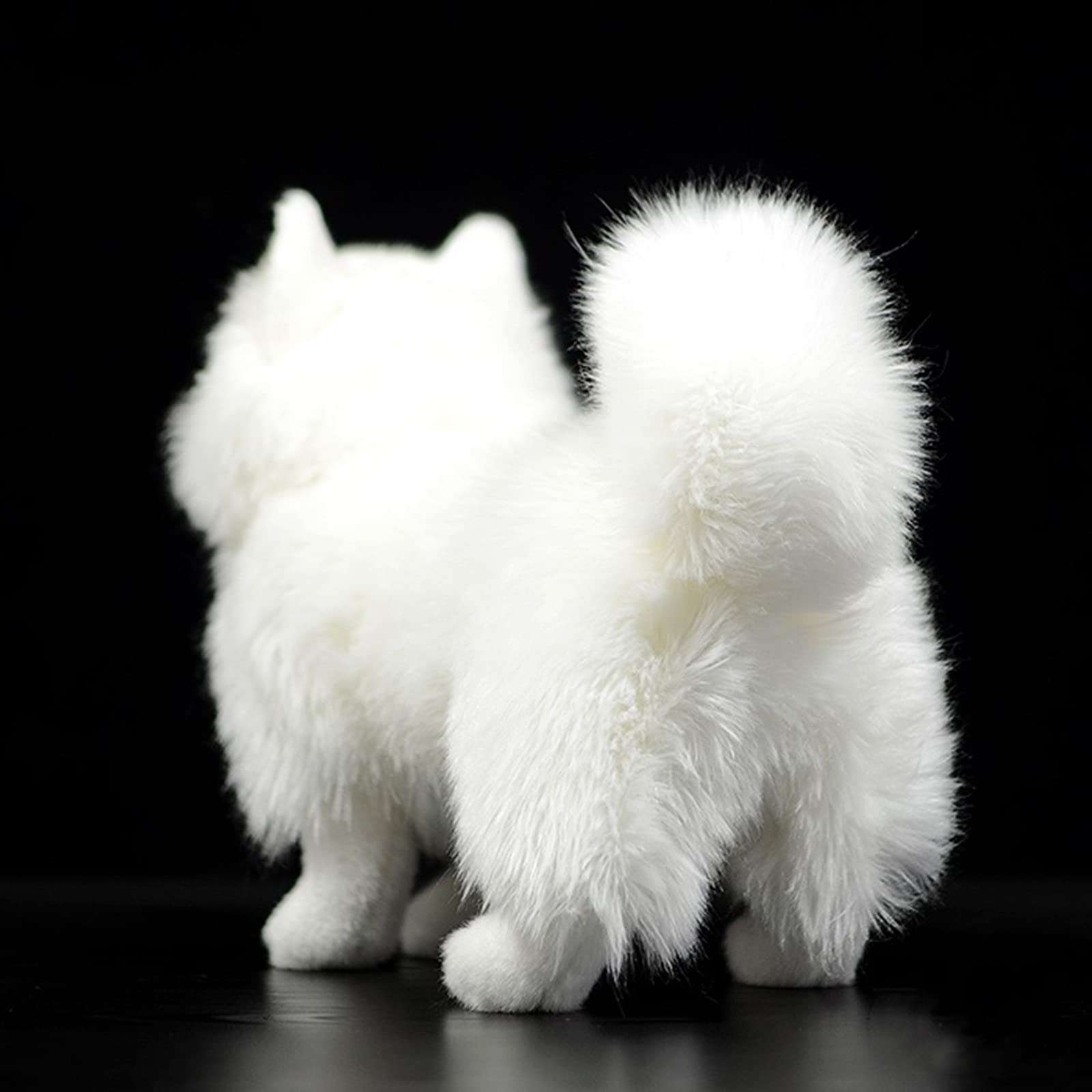 Simulation Samoyed Plush Toy, Standing White Samoyed Pet Dog Stuffed Animal