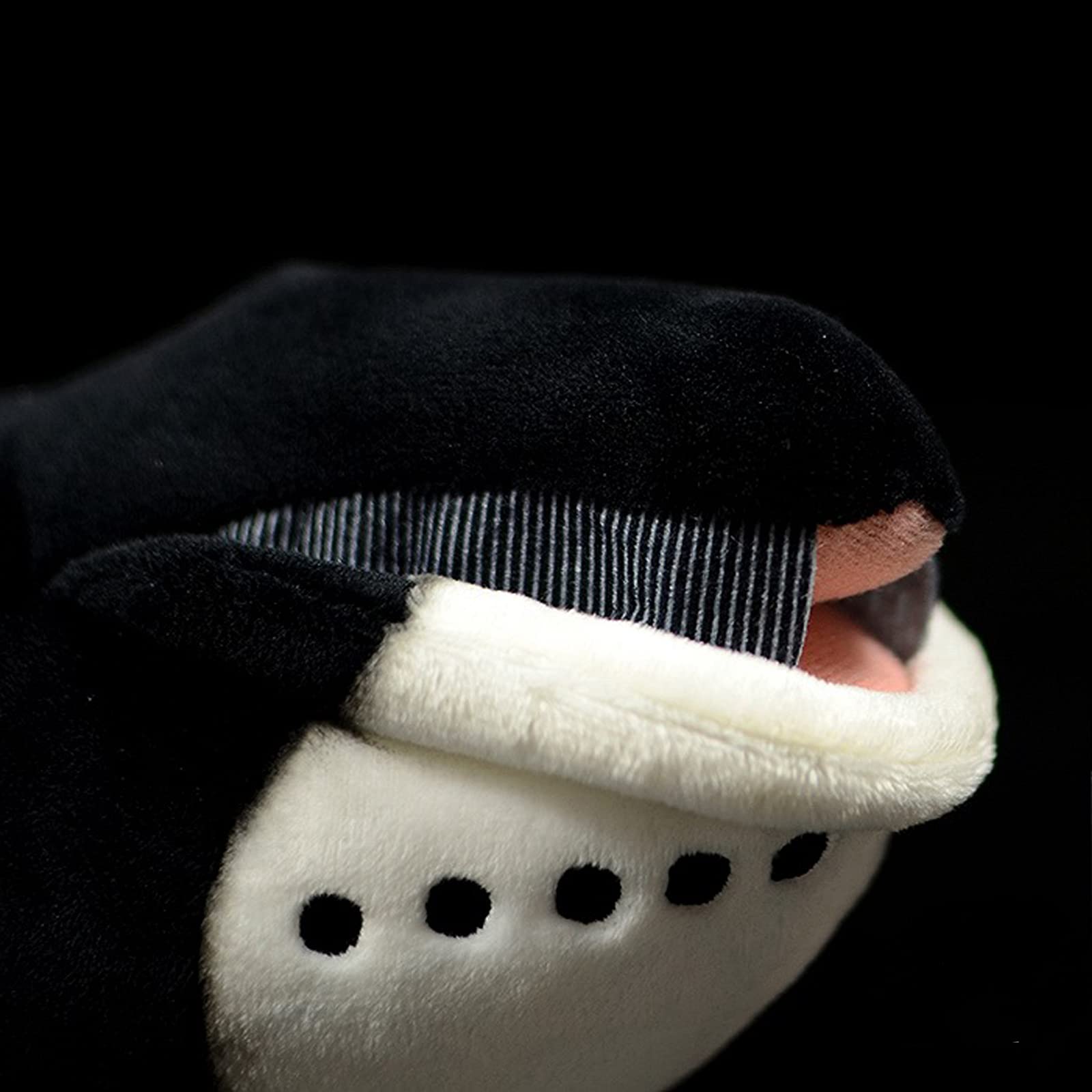 Simulation Bowhead Whale Plush Toy, Black Long Lifelike Whale Stuffed Toys