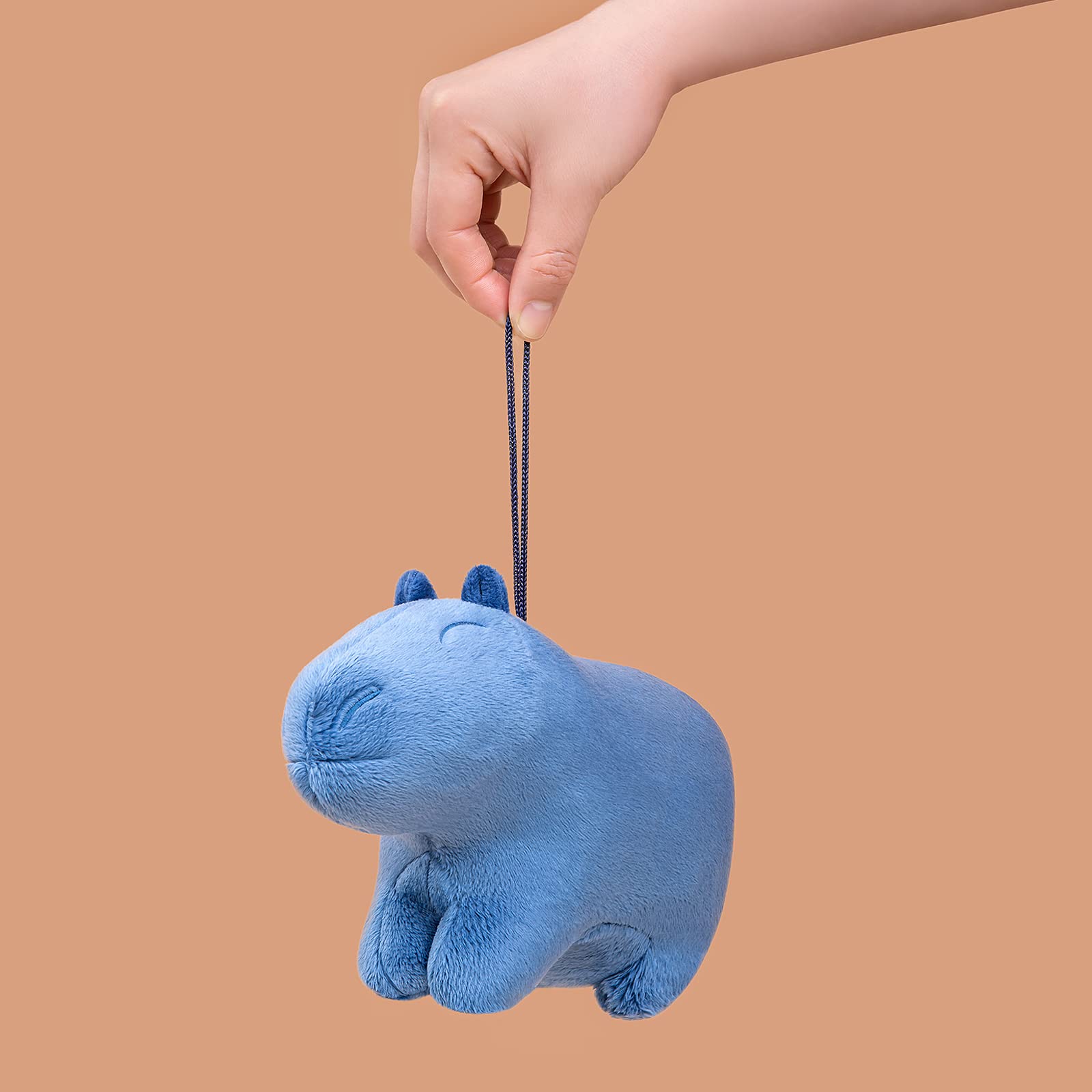 Capybara Stuffed Animals, Lifelike Little 8” Blue Capybara Plush Toy