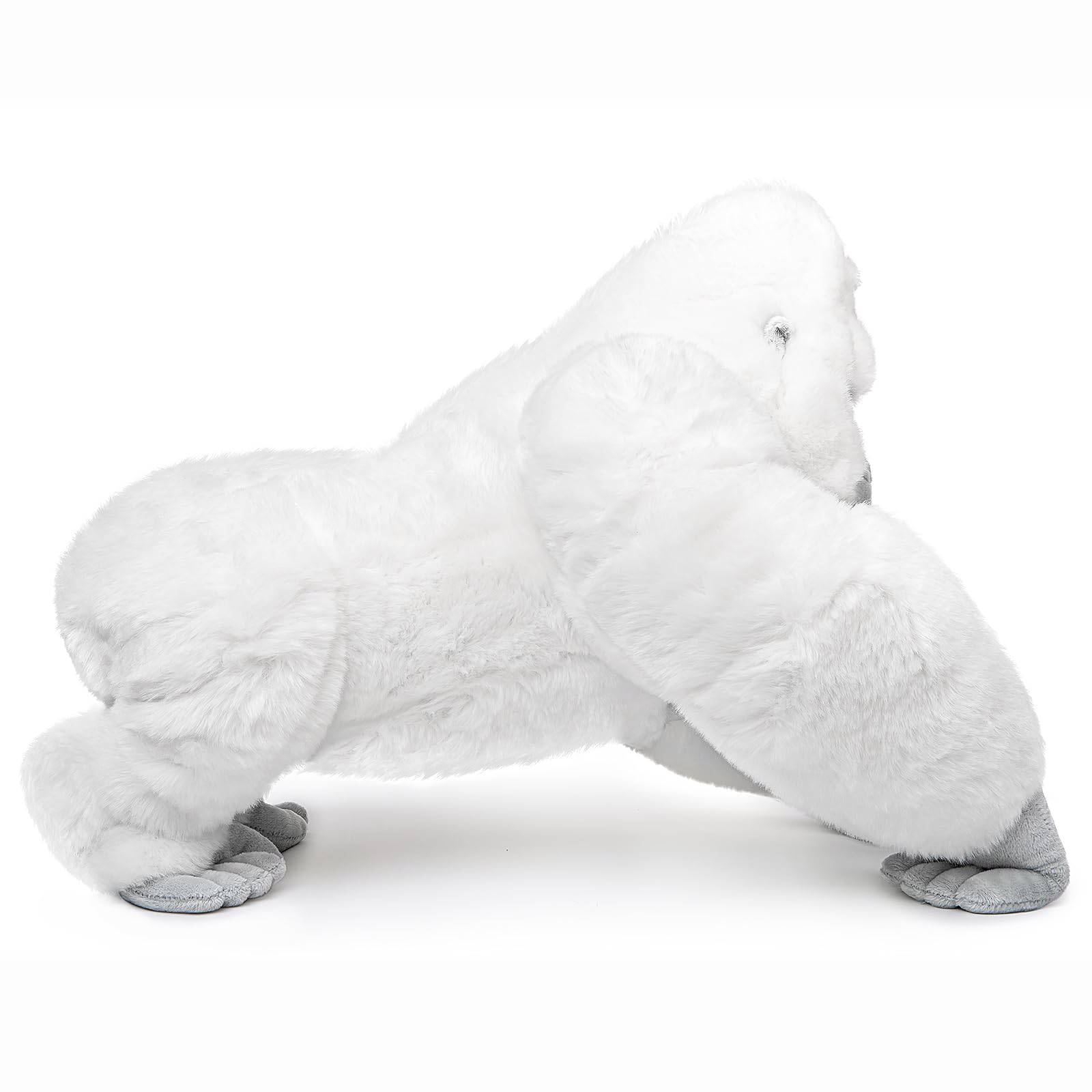 Albino Gorilla Plush Toy, Realistic Albino Gorilla Stuffed Animals, Unique Forest Plushie Toys