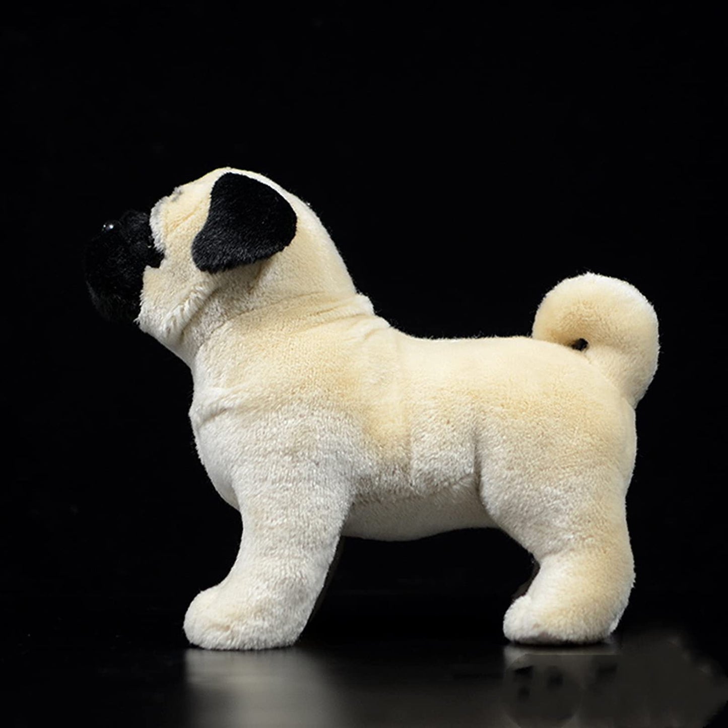 Pug Plush Toy, Realistic Standing Pug Dog Stuffed Animal