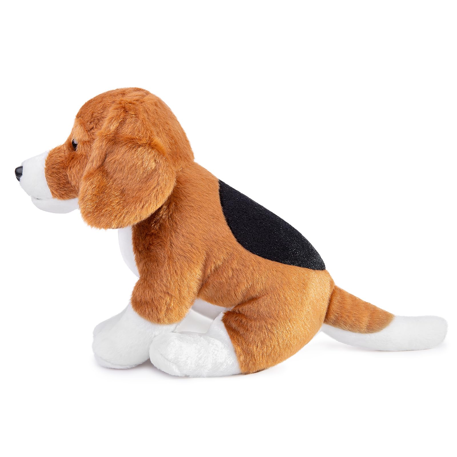 Beagle Plush Toy, Realistic Brown Beagle Stuffed Animal 8inch, Cute Dog Puppy Plushie Toy