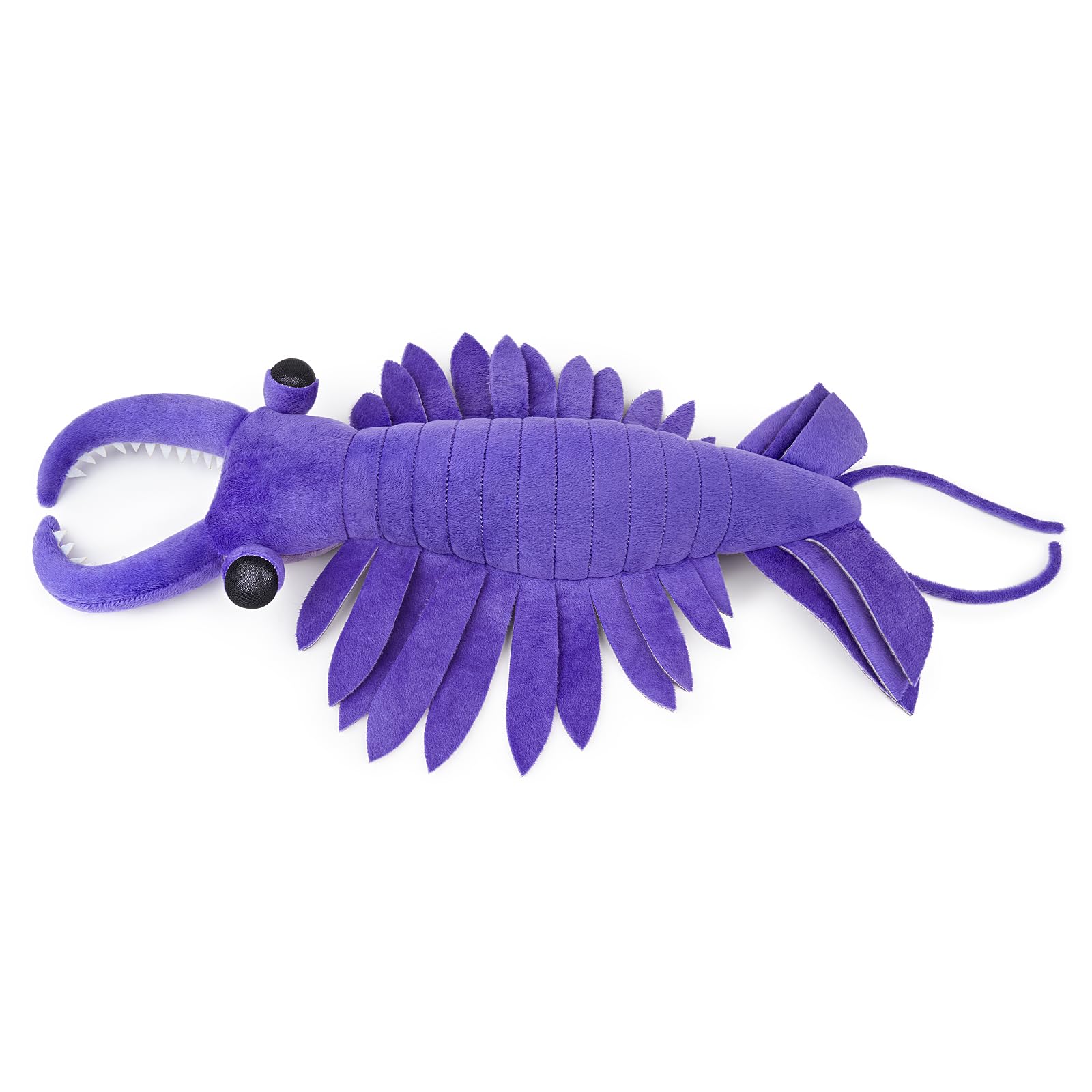 Realistic Anomalocaris Plush Toy - Lifelike 21" Purple Cambrian Ancient Organism Anomalocaris Shrimp Stuffed Animals