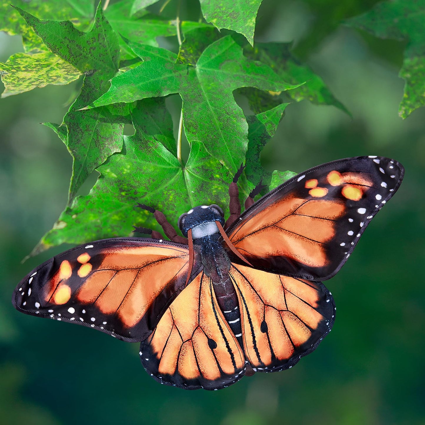 Monarch Butterfly Plush Toy, Lifelike Monarch Butterfly Stuffed Animals 11in, Realistic Soft Big Butterfly Plushie Model Toy, Unique Plush Gift Collection for Kids