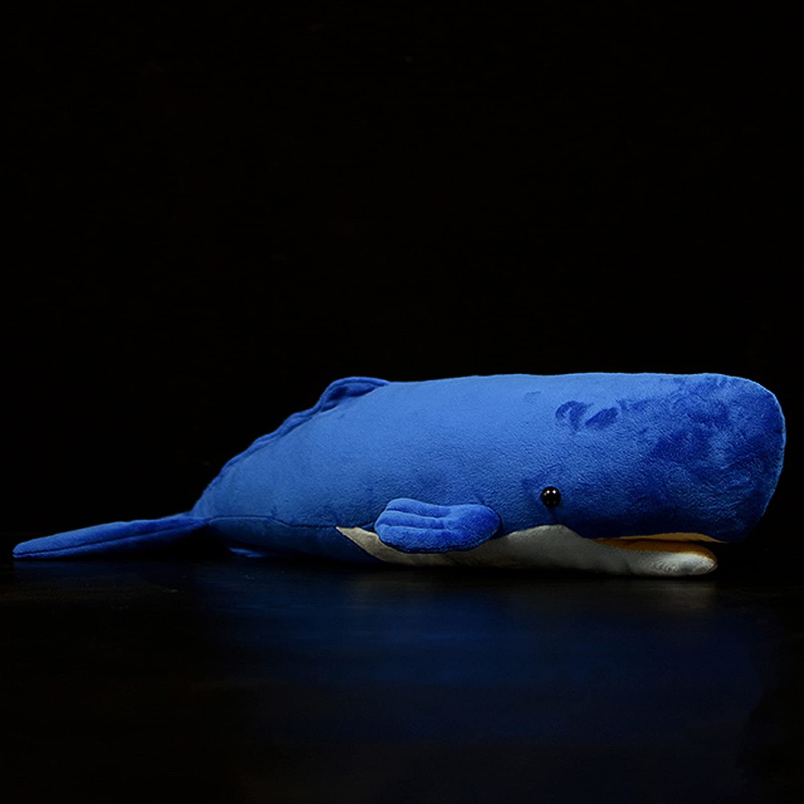 Realistic Sperm Whale Plush Toy, Blue Long Lifelike Sperm Whale Stuffed Toys
