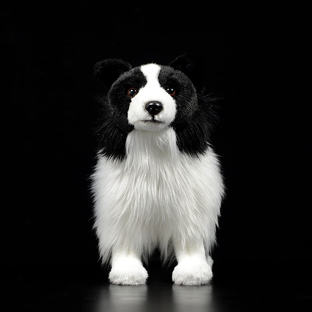 Simulation Border Collie Plush Toy, Standing Border Collie Puppy Dog Stuffed Animal