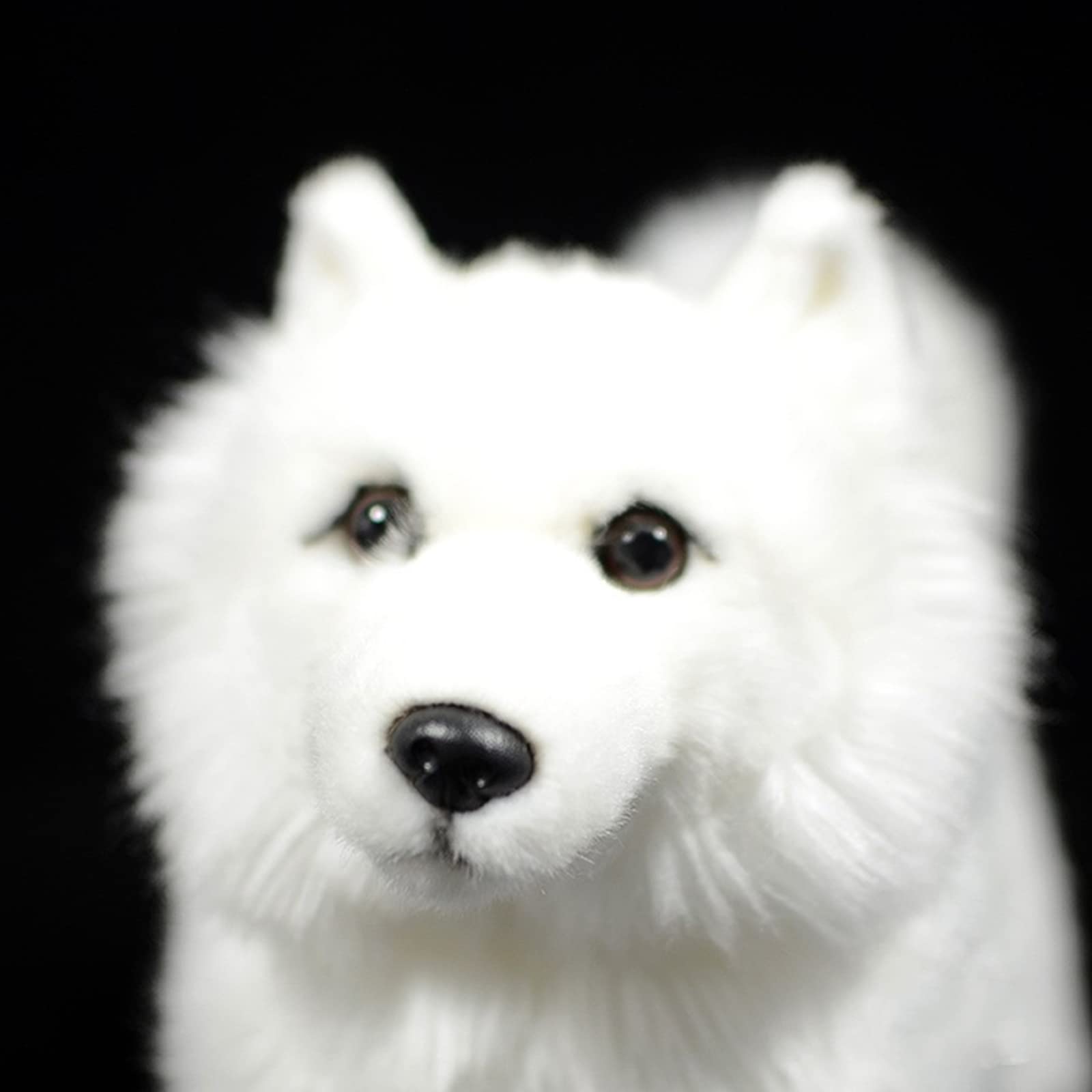 Simulation Samoyed Plush Toy, Standing White Samoyed Pet Dog Stuffed Animal