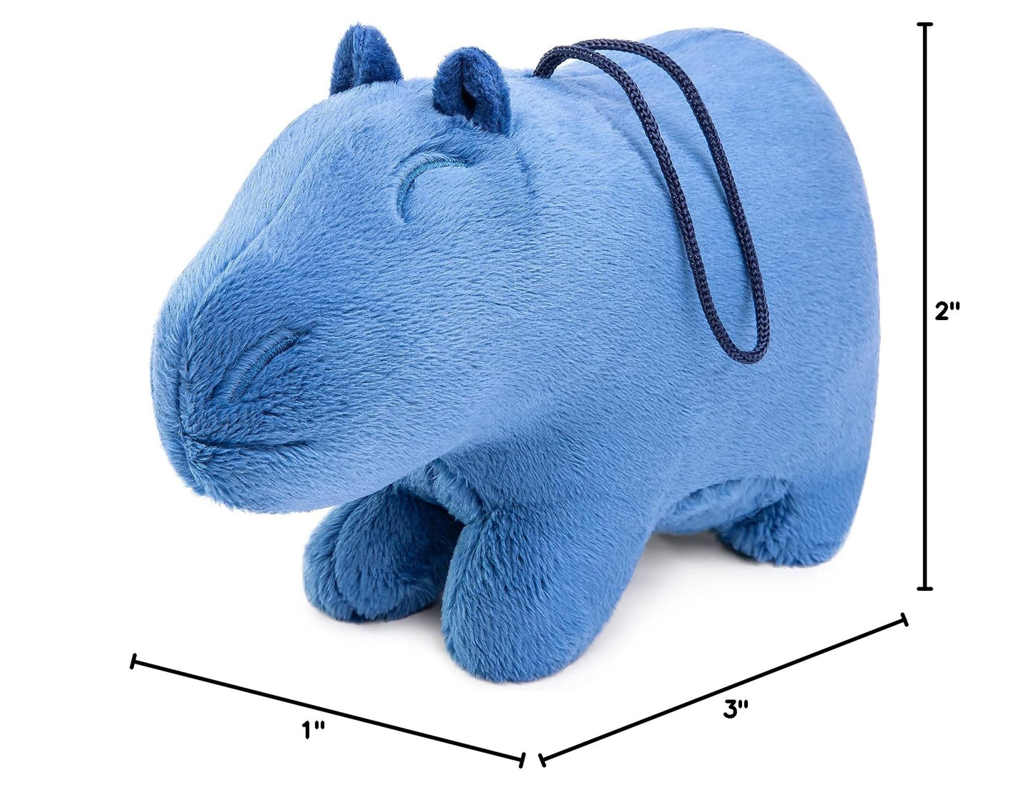 Capybara Stuffed Animals, Lifelike Little 8” Blue Capybara Plush Toy