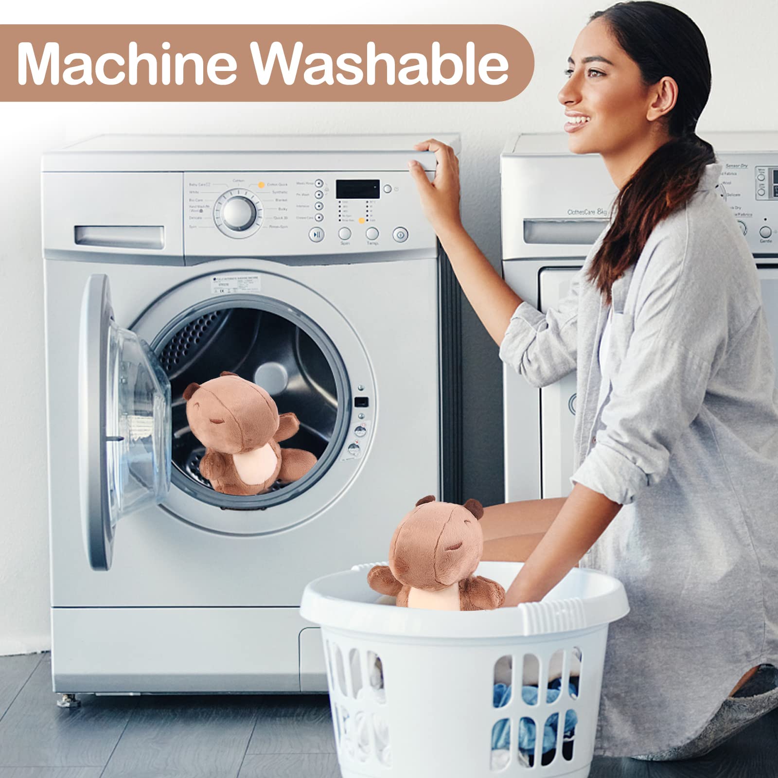 Capybara Plush, Capybara Stuffed Animals 3Pcs, Cute Rodent Capybara Plushie Toys as Gift for Your Kids (Sitting, Standing, Lying)