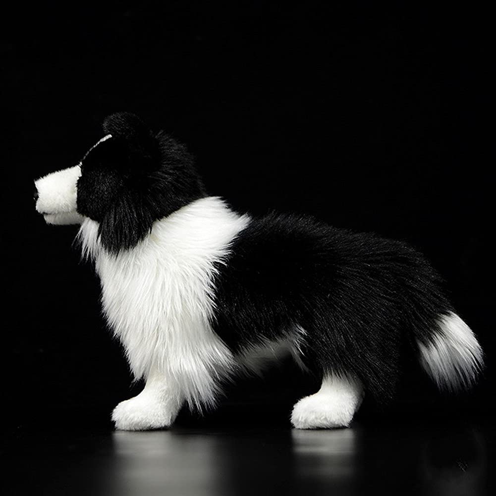 Simulation Border Collie Plush Toy, Standing Border Collie Puppy Dog Stuffed Animal