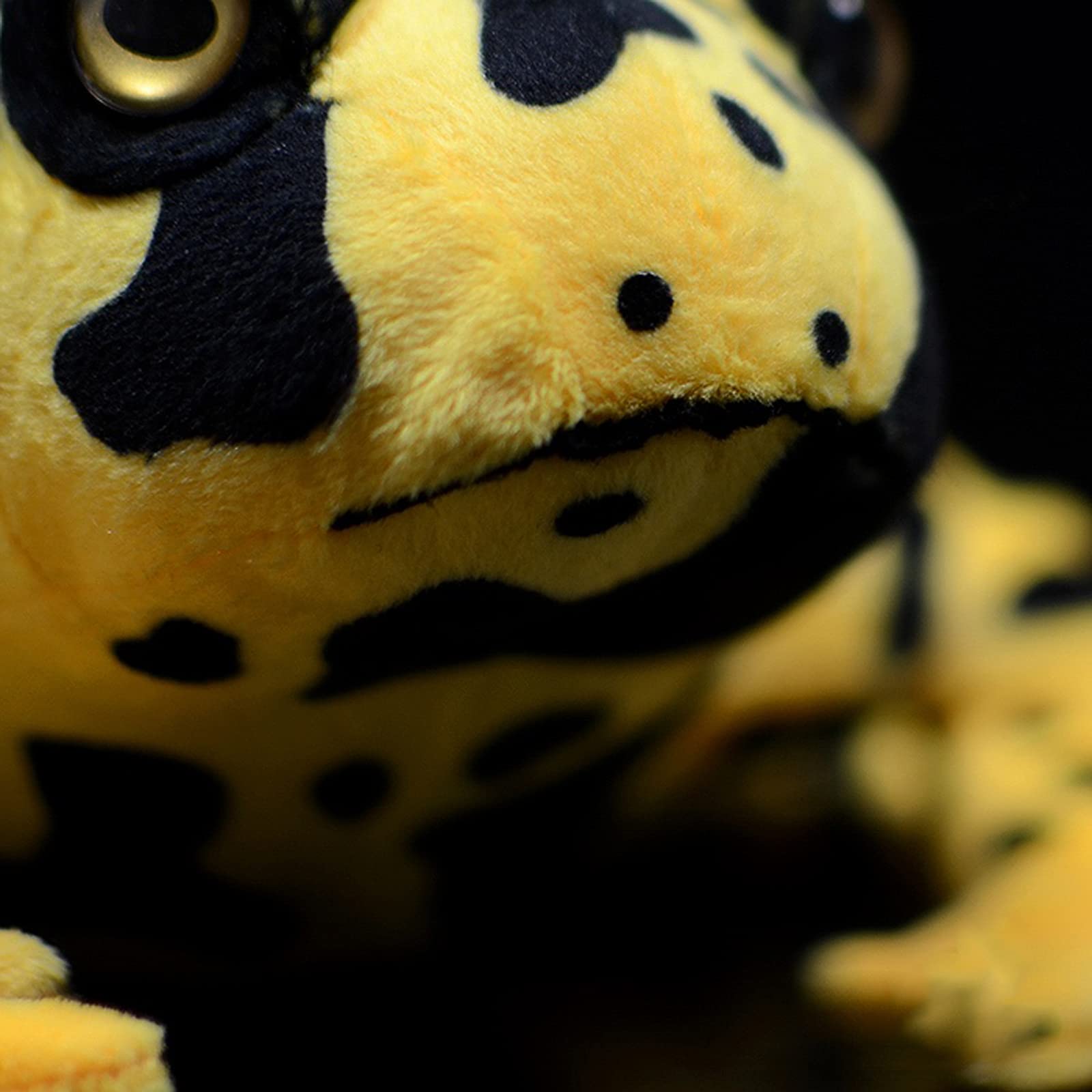 Simulation Yellow Frog Stuffed Plush Toy, Lifelike Wild Animals Poison Dart Poisondartfrog Plushie Toys