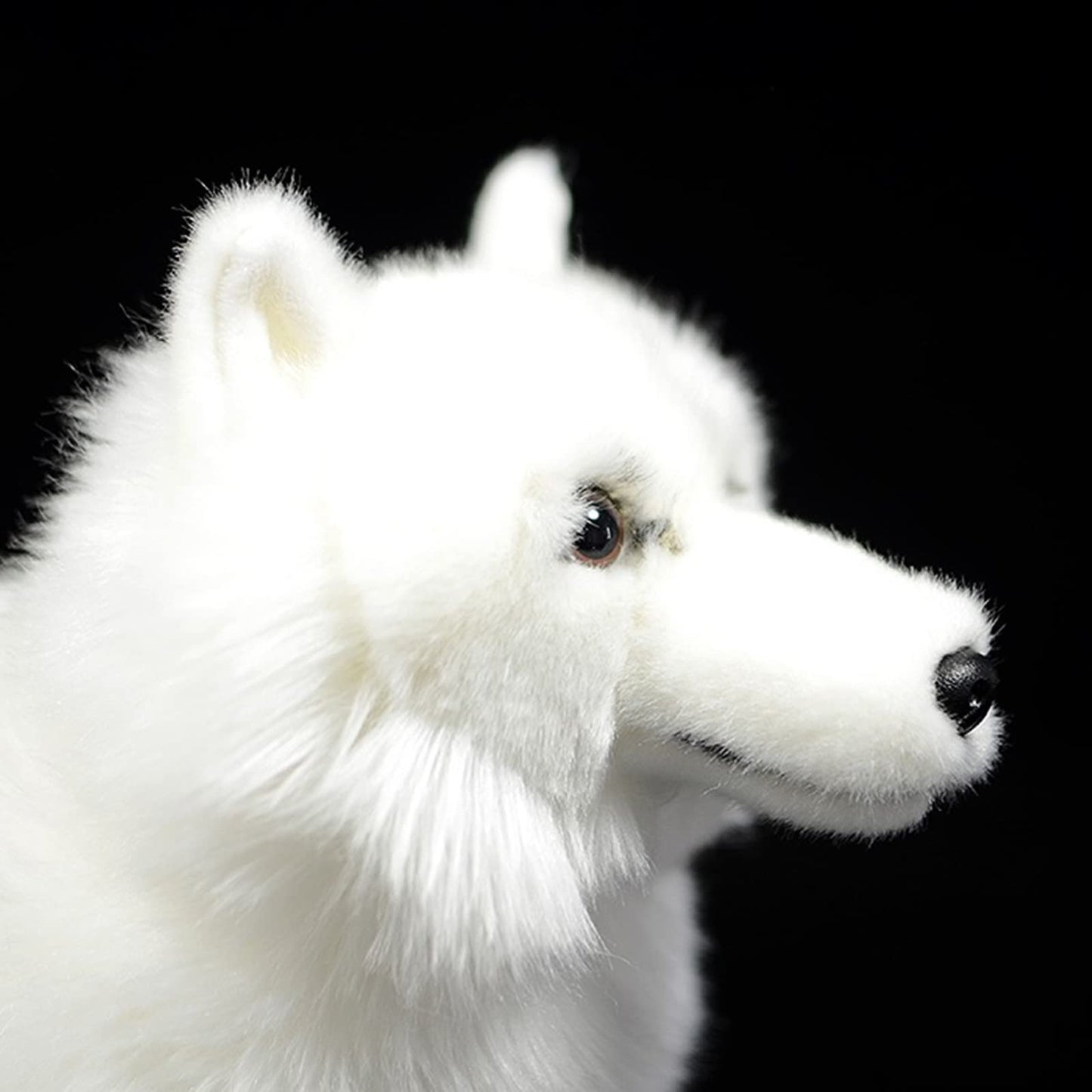 Simulation Samoyed Plush Toy, Standing White Samoyed Pet Dog Stuffed Animal