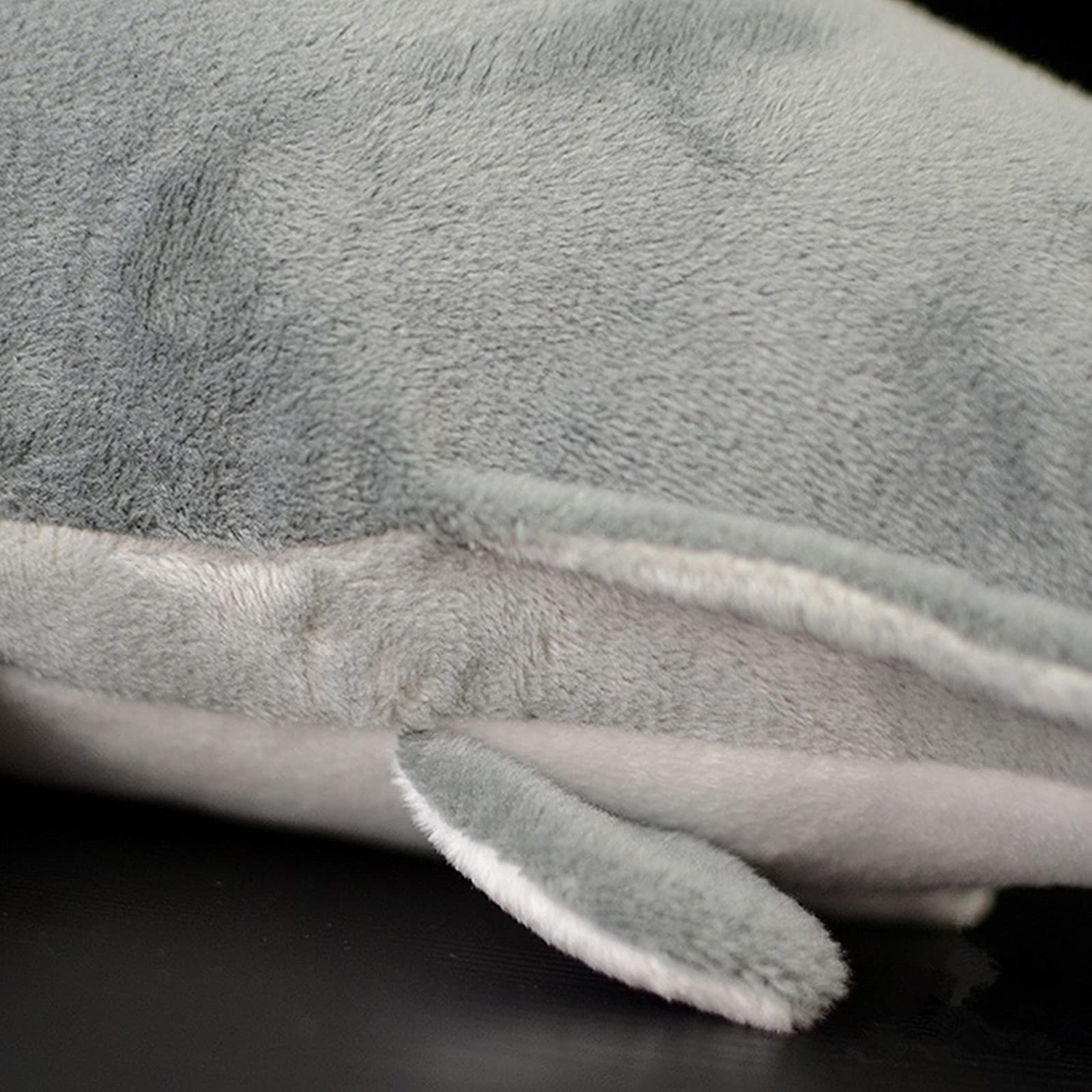 Simulation Great White Shark Plush Toy, Grey Lifelike Long Great White Shark Stuffed Toys