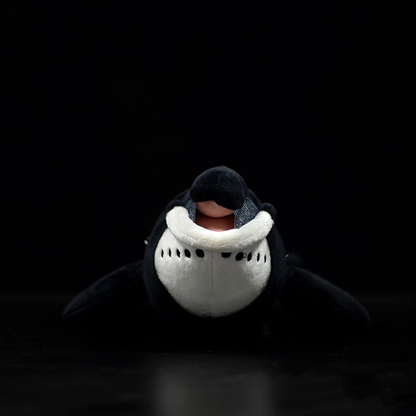 Simulation Bowhead Whale Plush Toy, Black Long Lifelike Whale Stuffed Toys