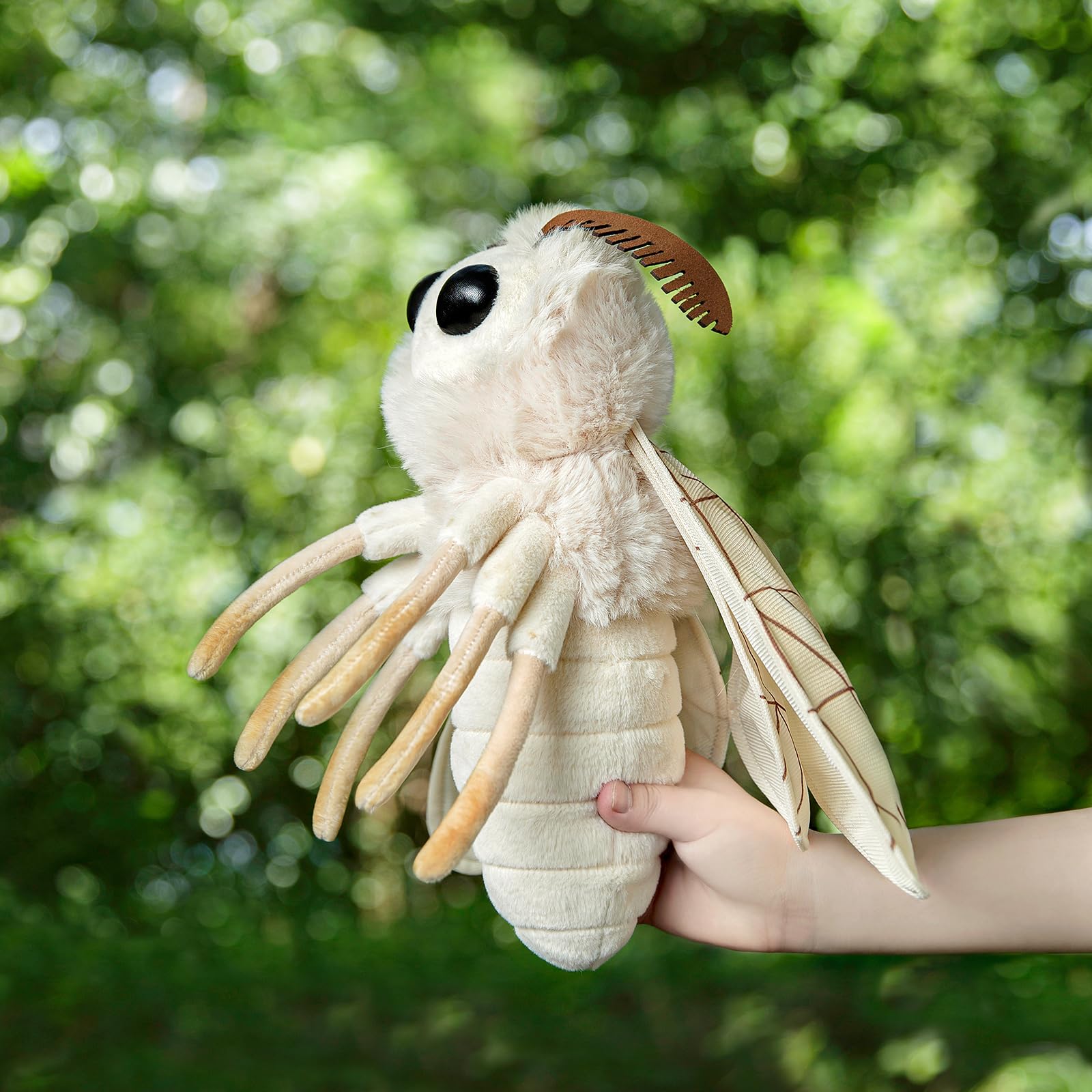 Rosy Maple Moth Stuffed Animal Moth Plush Pillow Toy, Funny Mothman Pillow Throw 12in