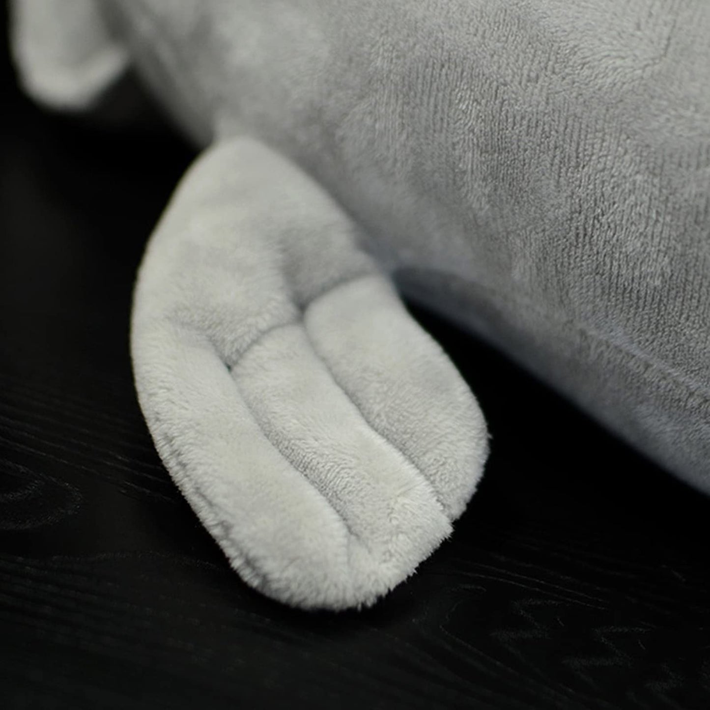 Simulation Manatee Plush Toy, Gray Long Lifelike Dugong Stuffed Toys