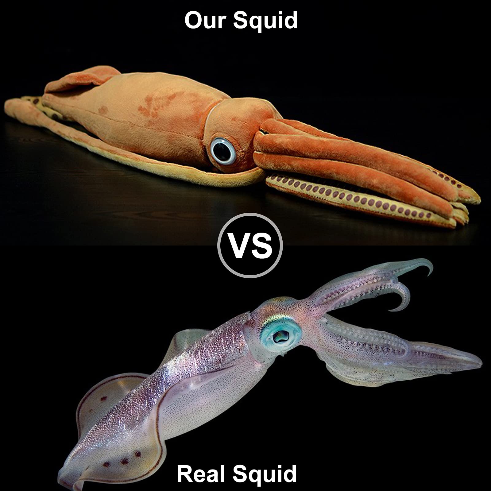 Simulation Squid Plush Toy, Soft Cuttlefish Stuffed Animal, 30 inch Soft Toy for Kids