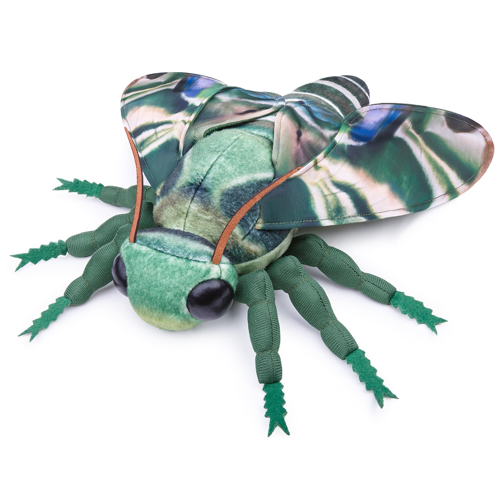 Oleander Hawk-Moth Plush Toy, Realistic Green Oleander Hawk Moth Stuffed Animals 11in