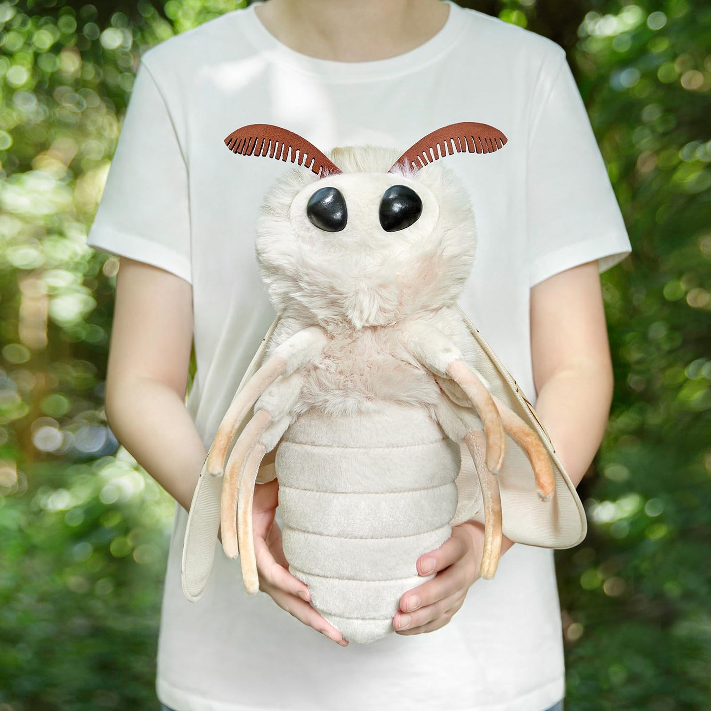 Rosy Maple Moth Stuffed Animal Moth Plush Pillow Toy, Funny Mothman Pillow Throw 12in