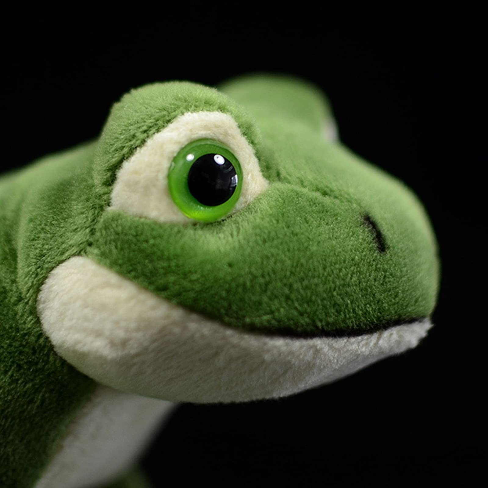 Simulation Frog Plush Toy, Lifelike Green Frog Stuffed Animals Reptilian Plushie Toys