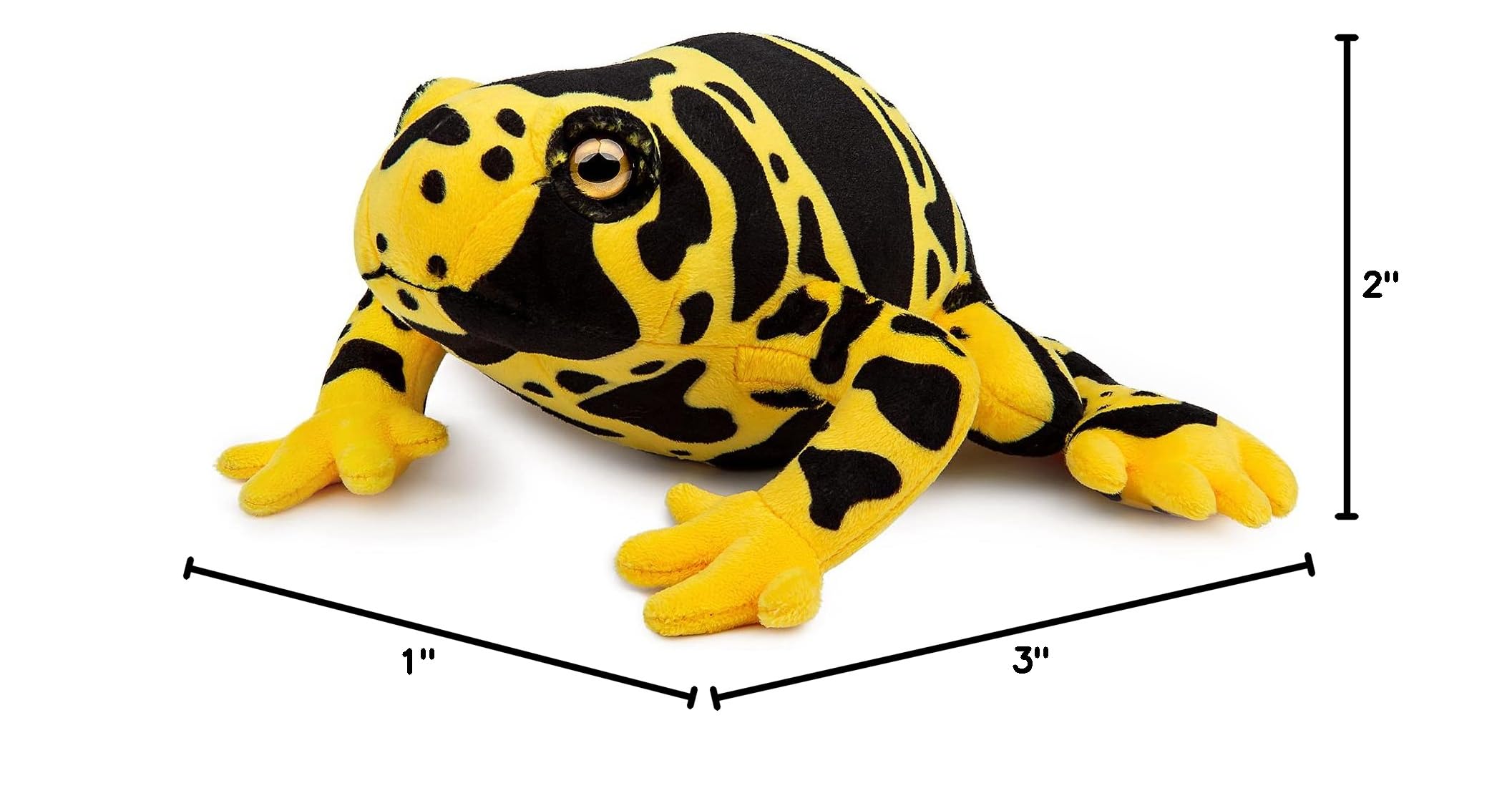 Simulation Yellow Frog Stuffed Plush Toy, Lifelike Wild Animals Poison Dart Poisondartfrog Plushie Toys
